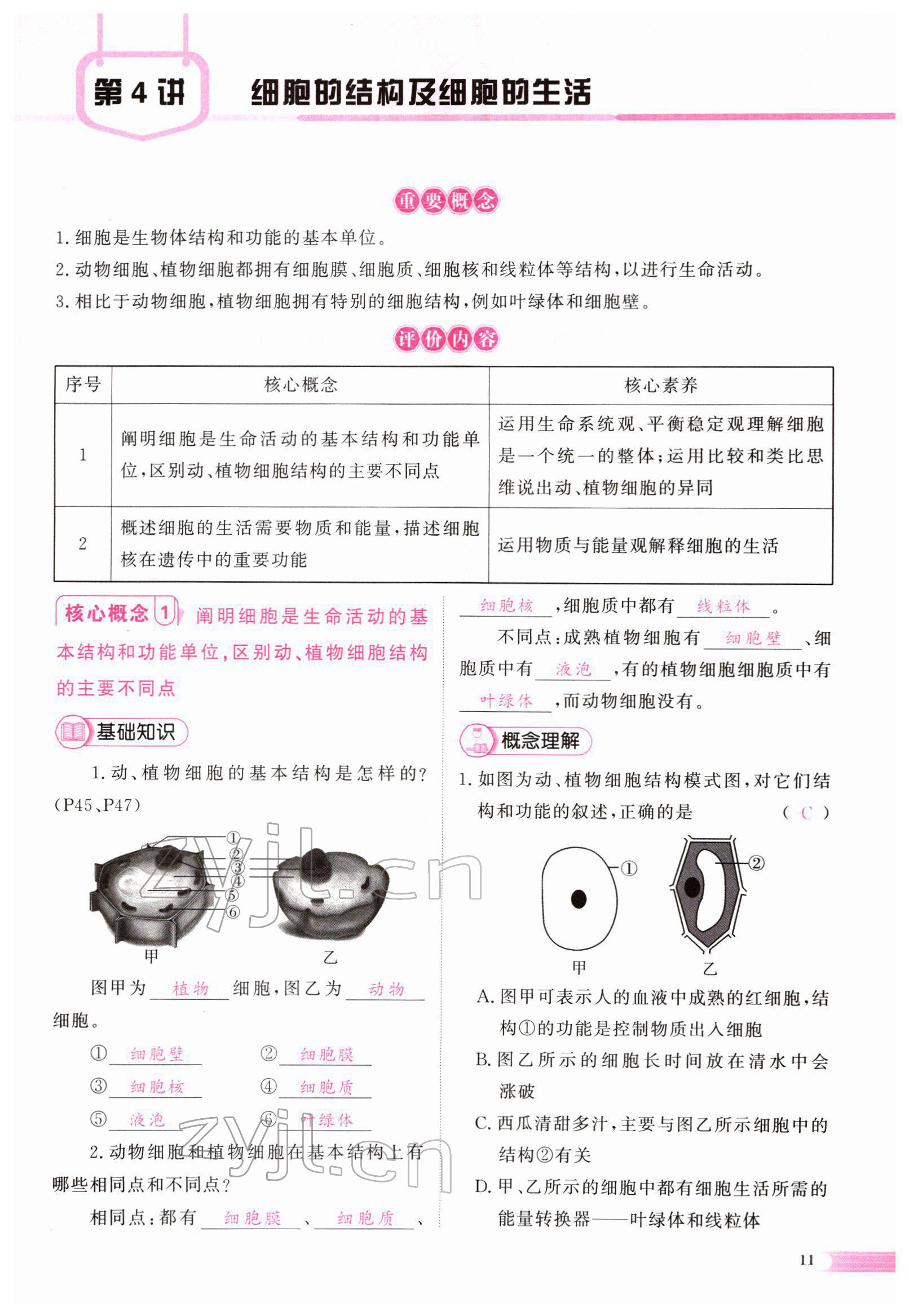 2022年中考啟航生物 參考答案第29頁(yè)