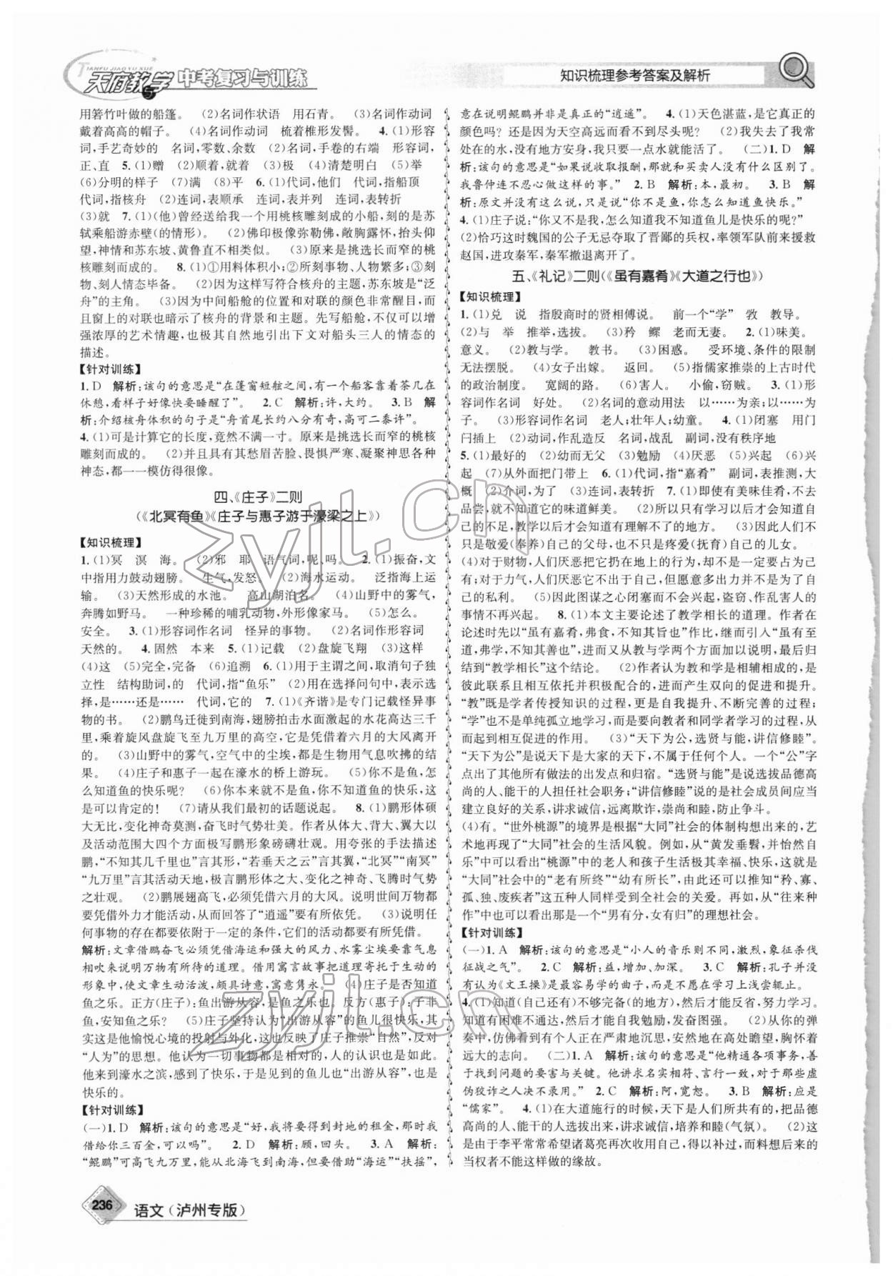 2022年天府教與學(xué)中考復(fù)習(xí)與訓(xùn)練語文瀘州專版 第10頁