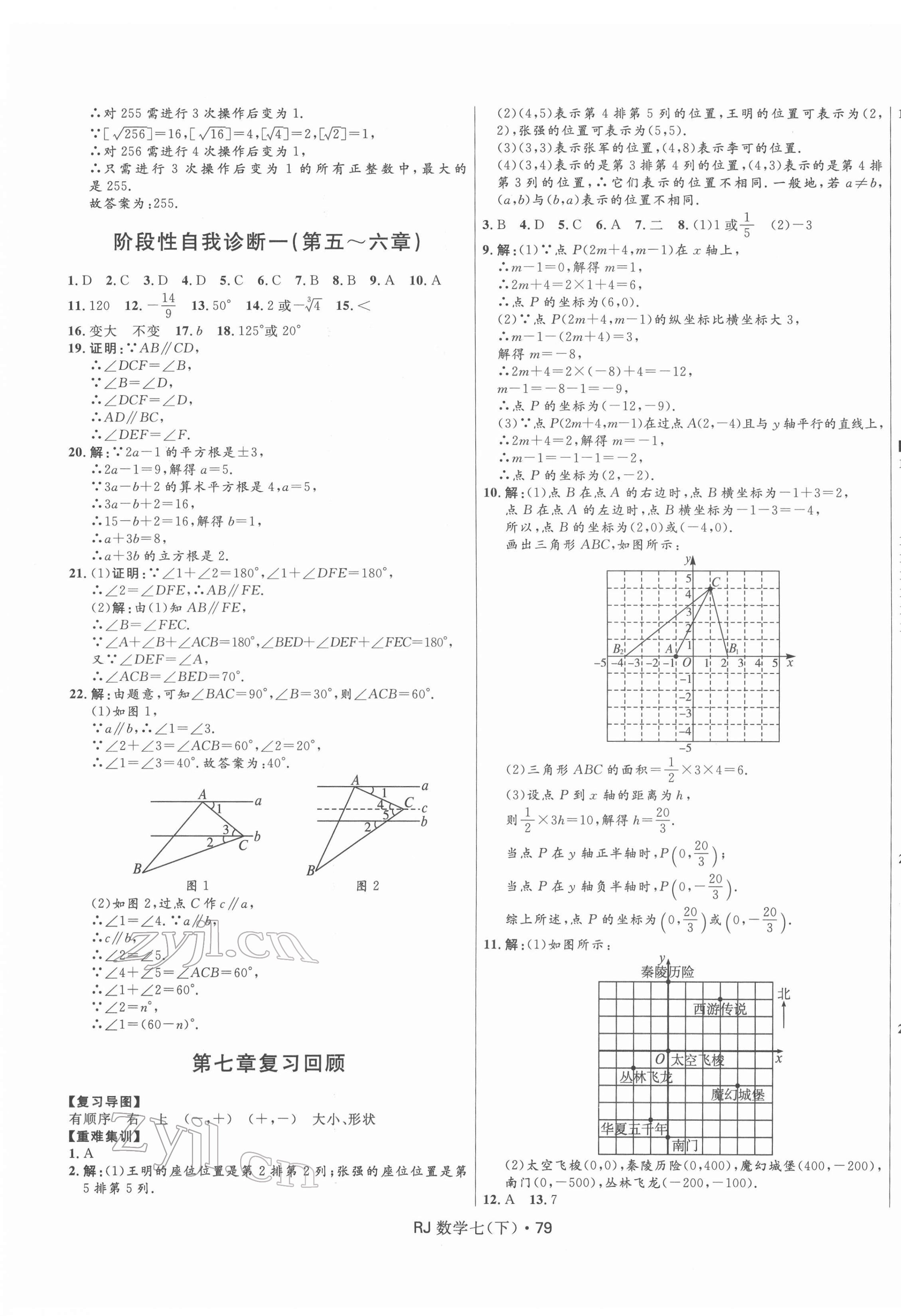 2022年奪冠百分百初中優(yōu)化測試卷七年級數(shù)學(xué)下冊人教版 參考答案第3頁