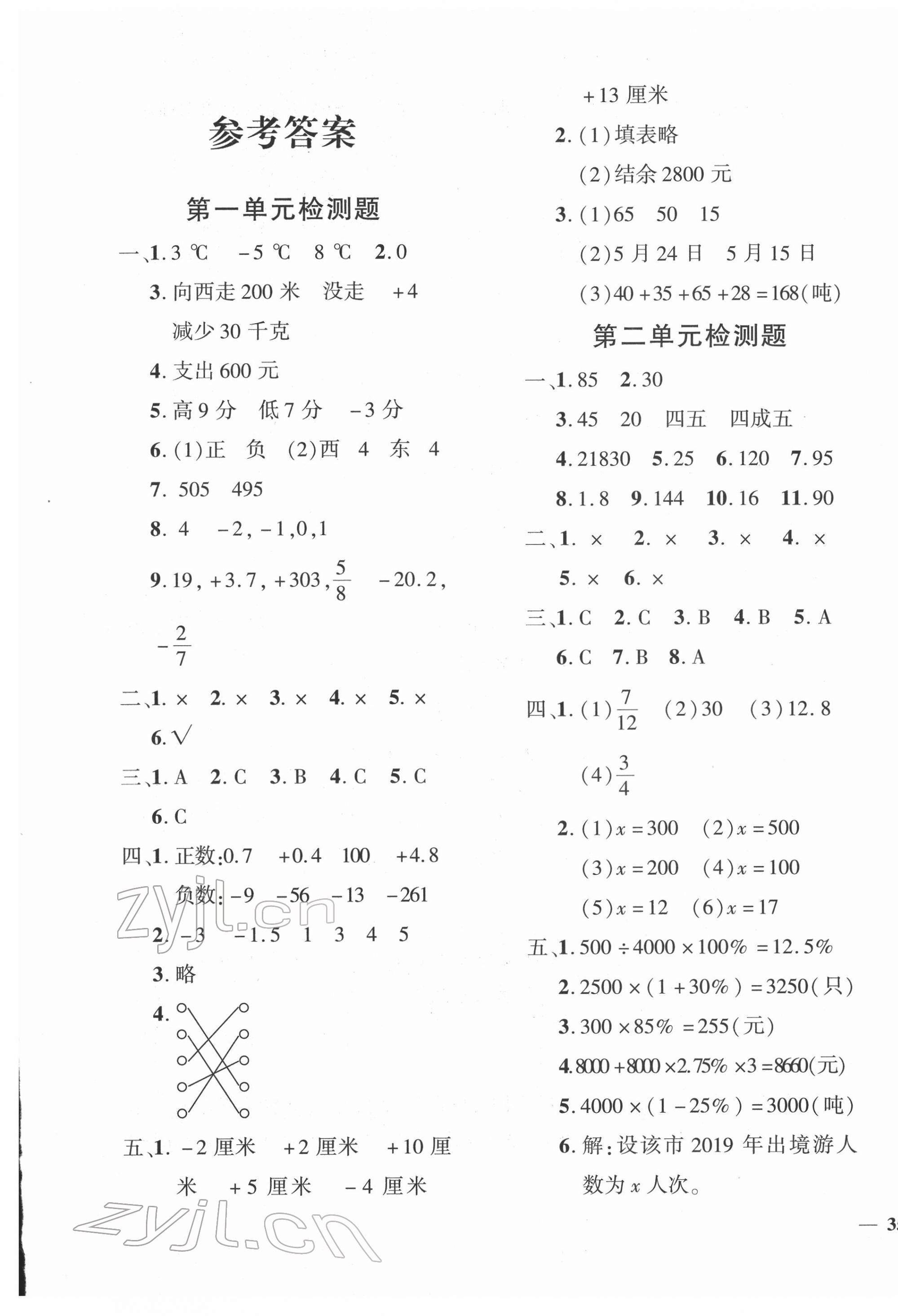 2022年黃岡360度定制密卷六年級(jí)數(shù)學(xué)下冊人教版 第1頁