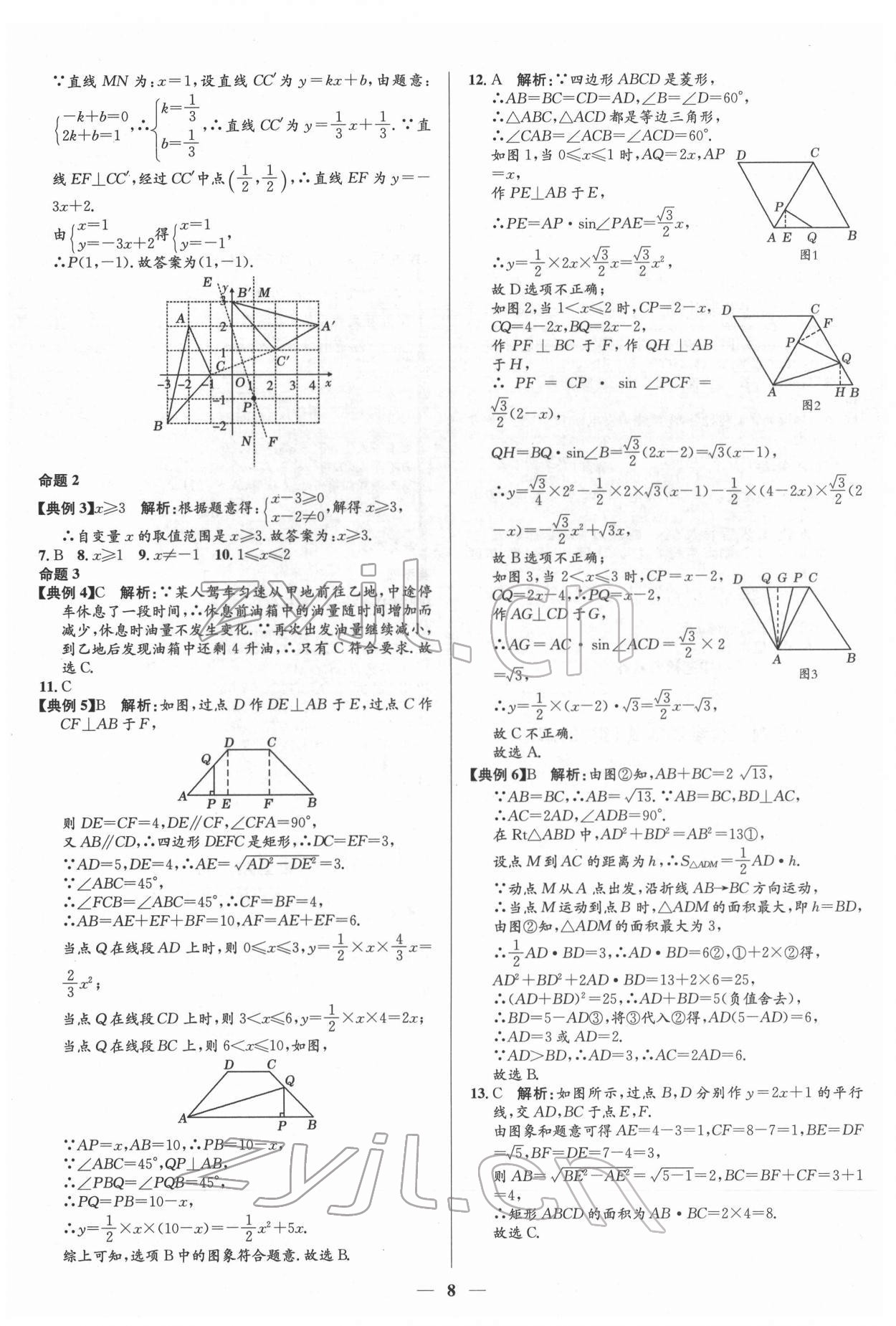 2022年中考對策數(shù)學臨沂專版 參考答案第8頁