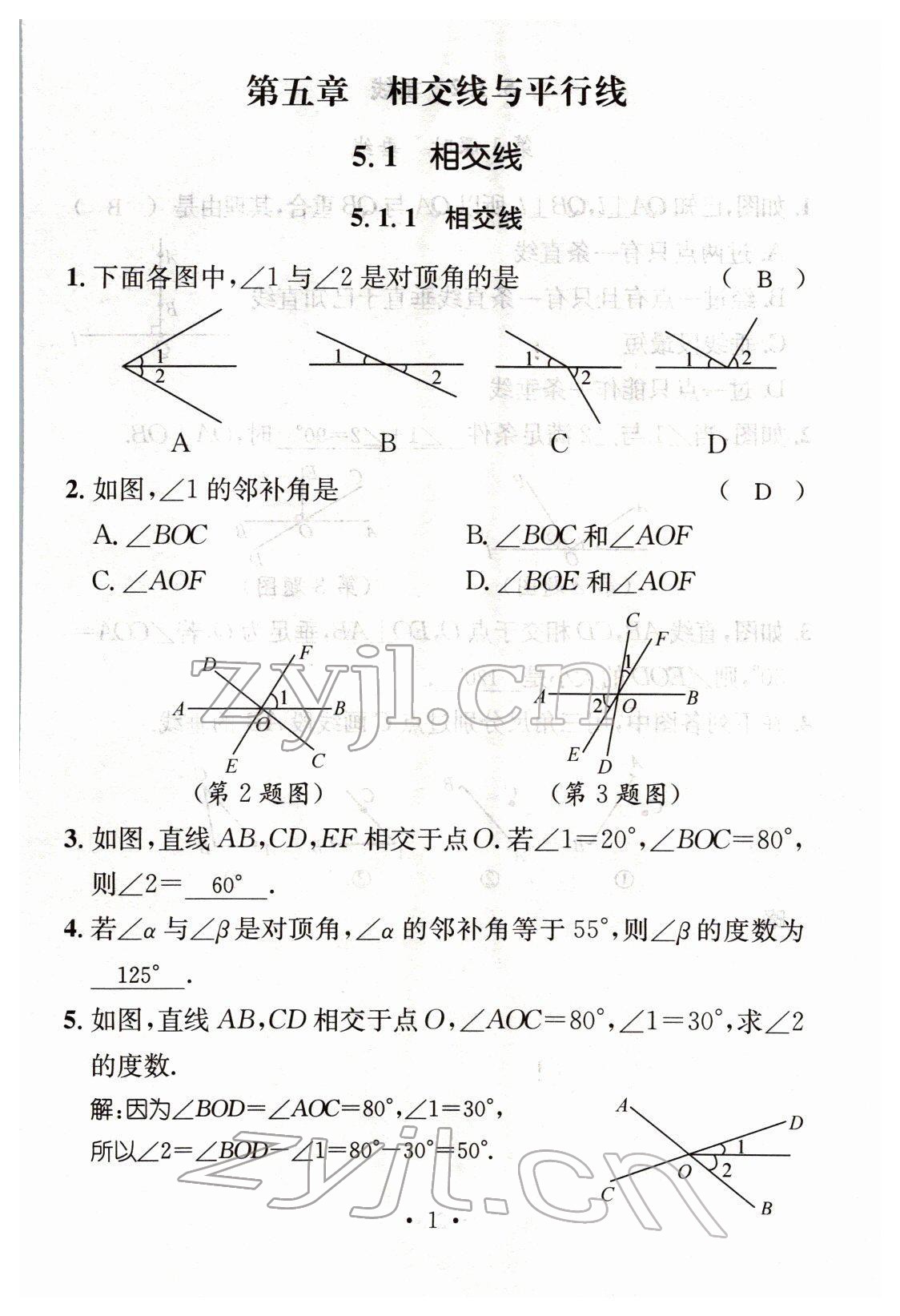 2022年名师测控七年级数学下册人教版Ⅱ云南专版 参考答案第16页