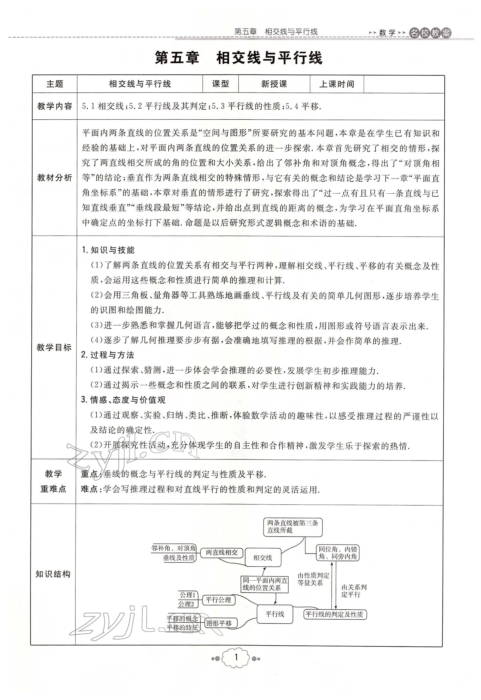 2022年初中同步学习导与练导学探究案七年级数学下册人教版云南专版 参考答案第1页