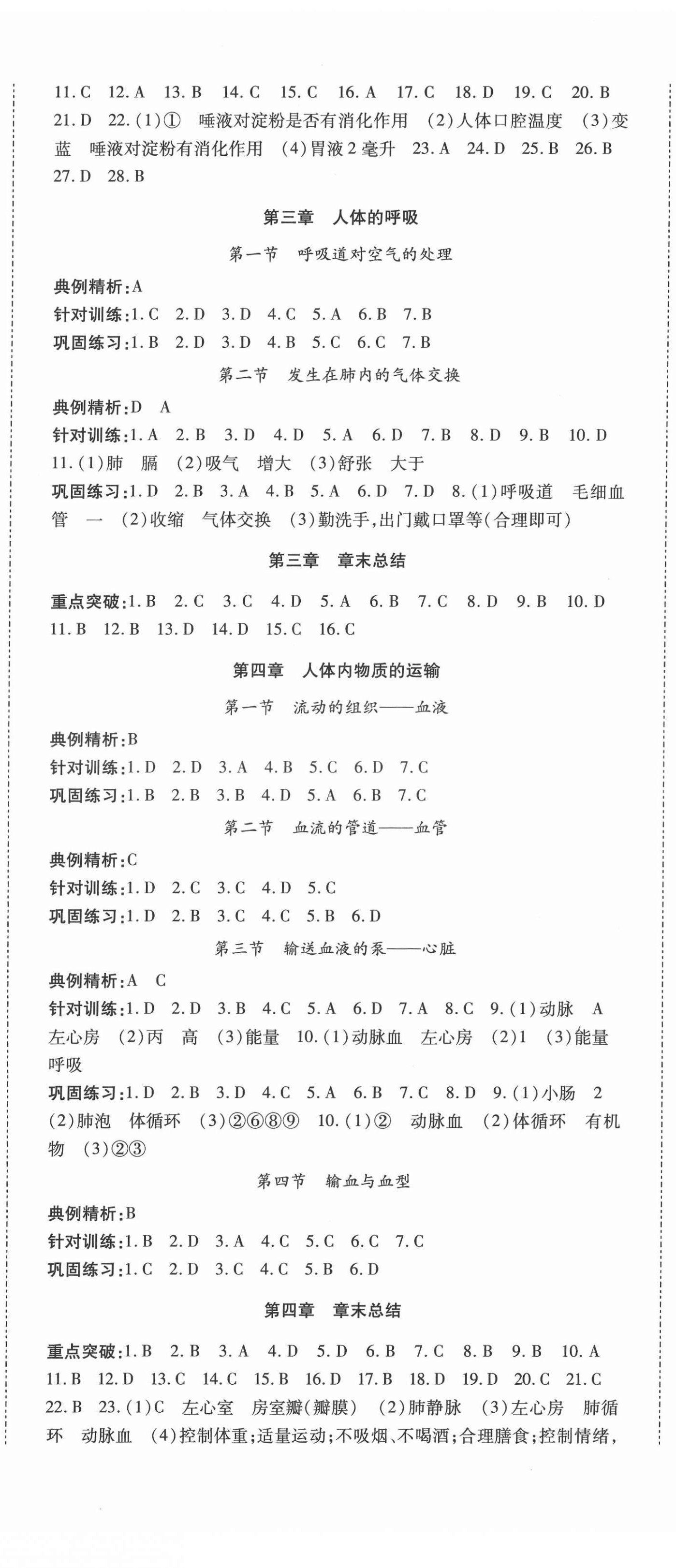 2022年本土攻略七年級生物下冊人教版 第2頁