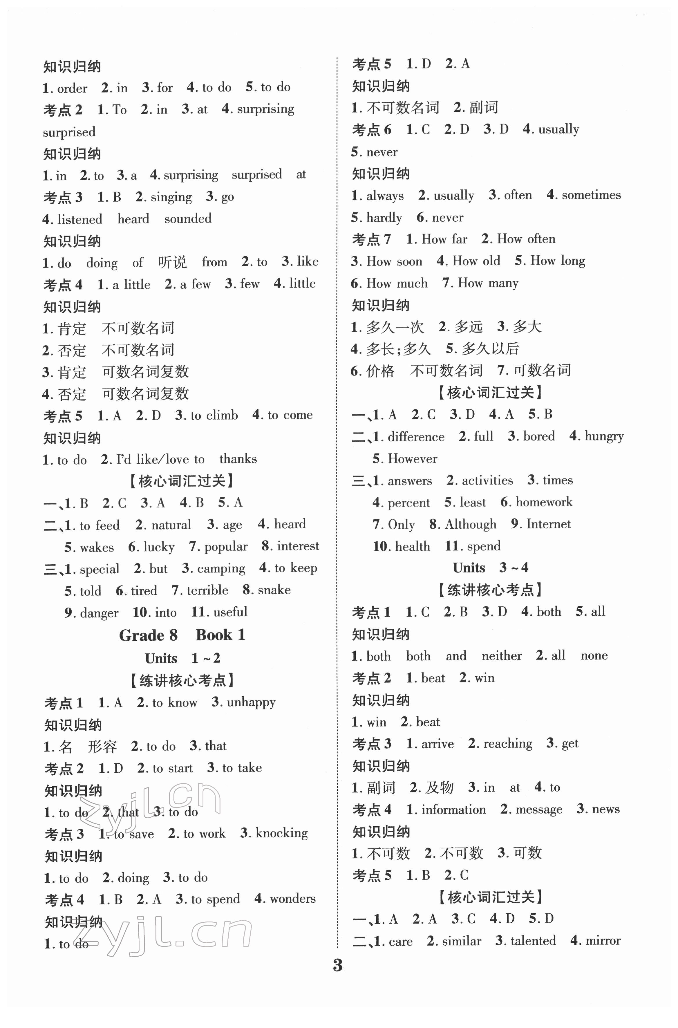 2022年中考總復(fù)習(xí)優(yōu)化指導(dǎo)英語人教版江西專版 第3頁