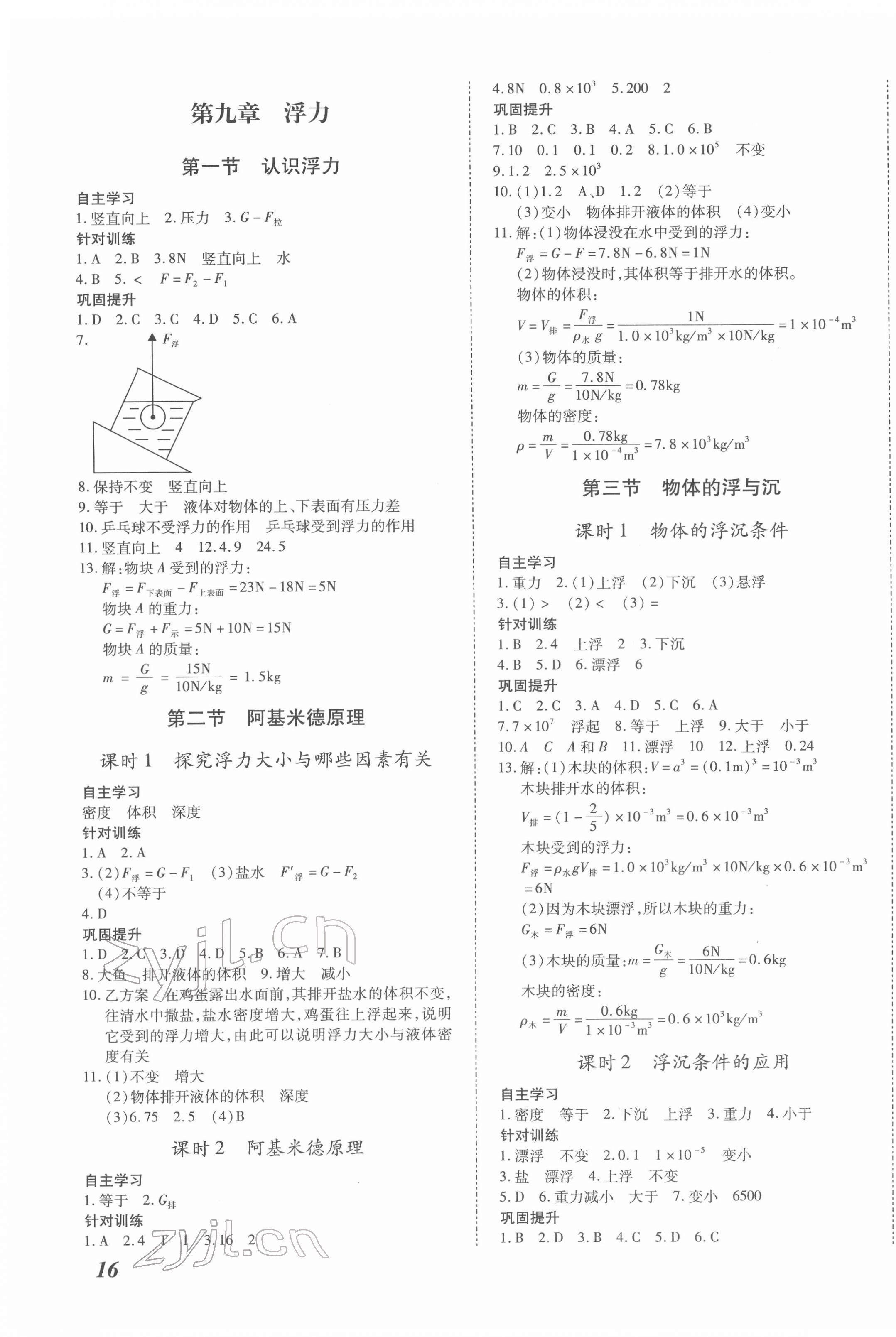 2022年本土攻略八年级物理下册沪科版 第3页