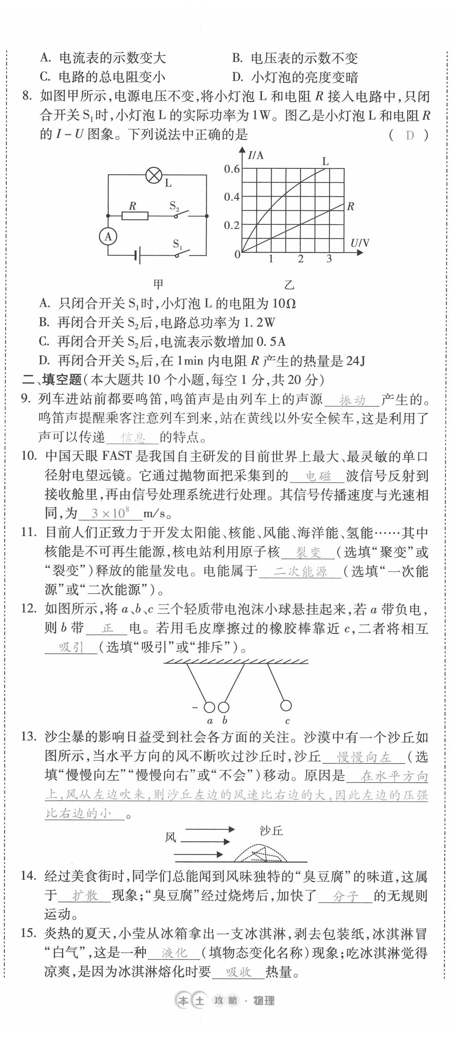 2022年本土攻略精準(zhǔn)復(fù)習(xí)方案物理云南專版 第20頁