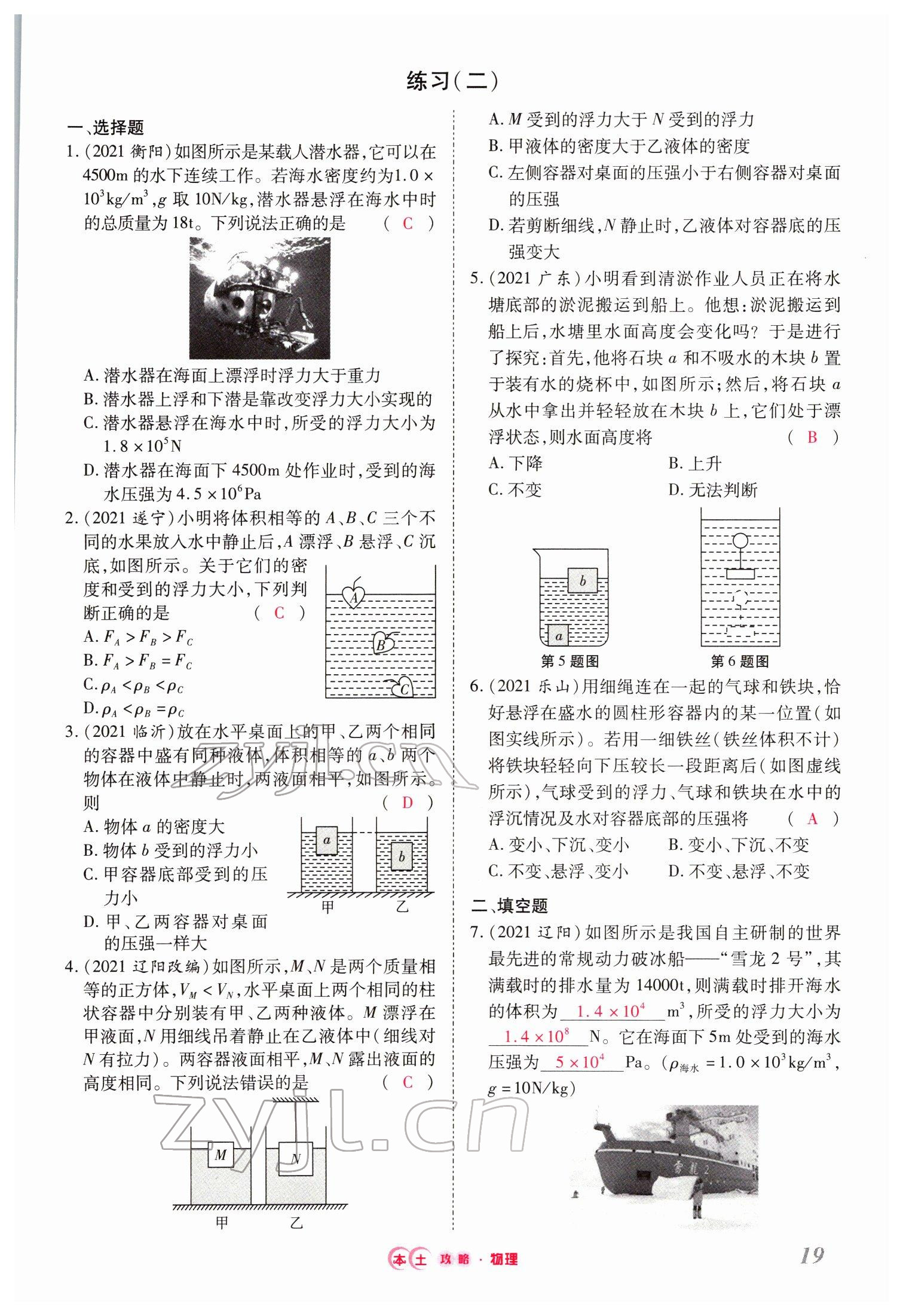 2022年本土攻略精準(zhǔn)復(fù)習(xí)方案物理云南專版 第19頁(yè)