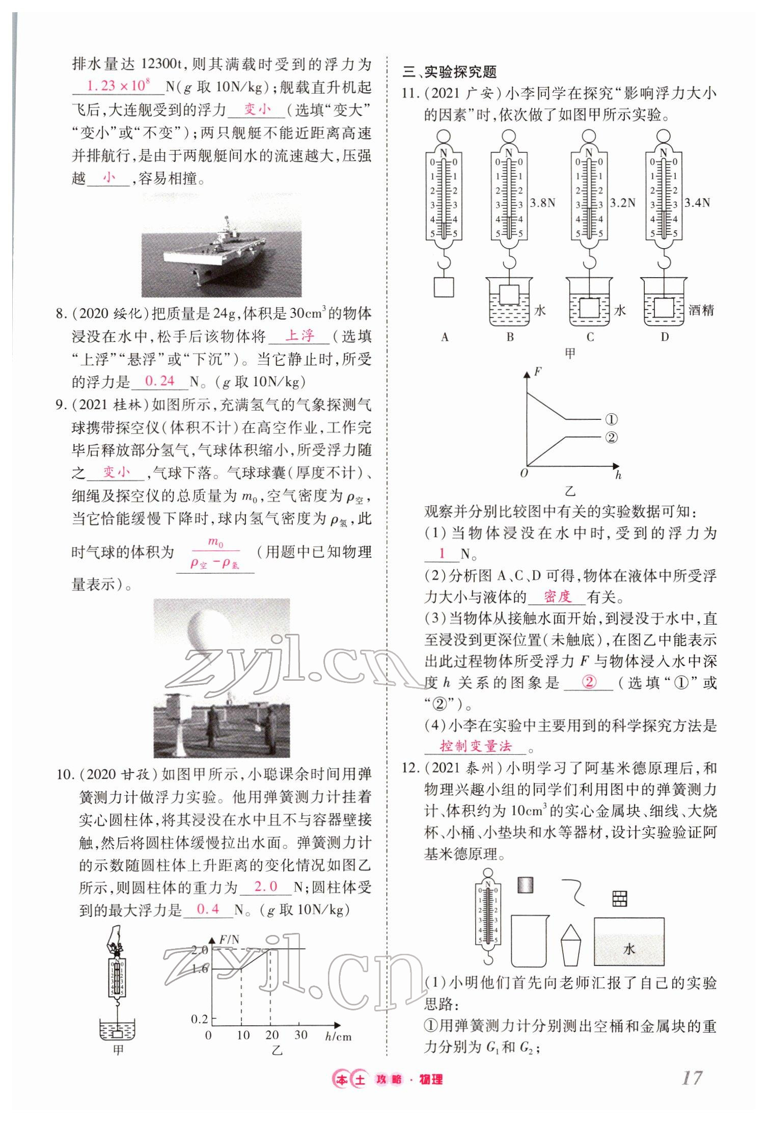 2022年本土攻略精準(zhǔn)復(fù)習(xí)方案物理云南專(zhuān)版 第17頁(yè)