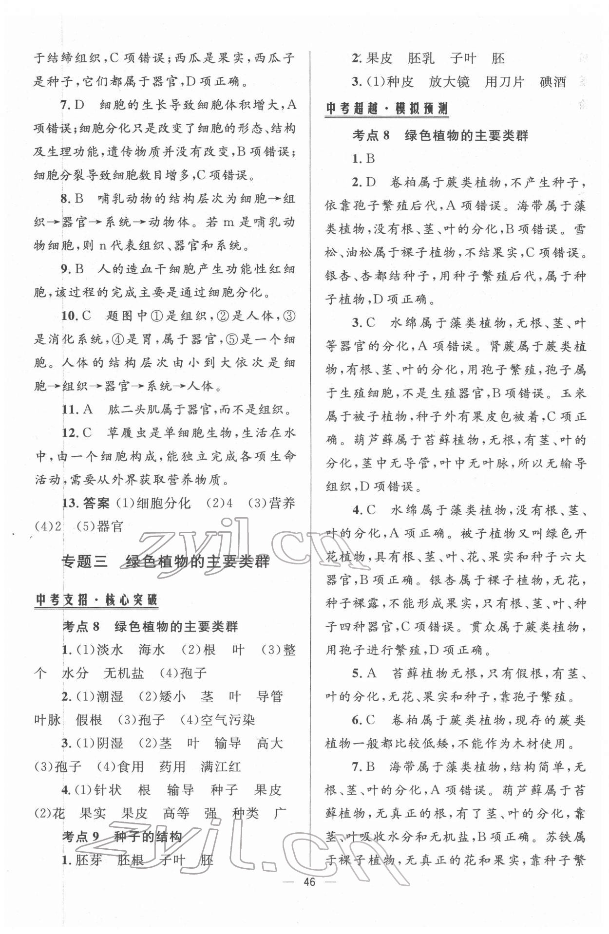 2022年初中畢業(yè)升學總復習生物 第6頁