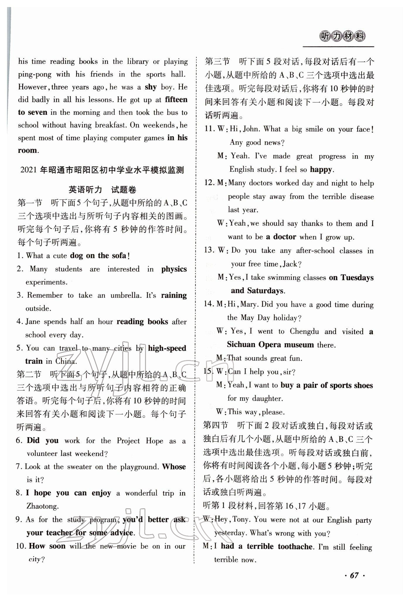 2022年本土攻略精準(zhǔn)復(fù)習(xí)方案英語云南專版 第12頁