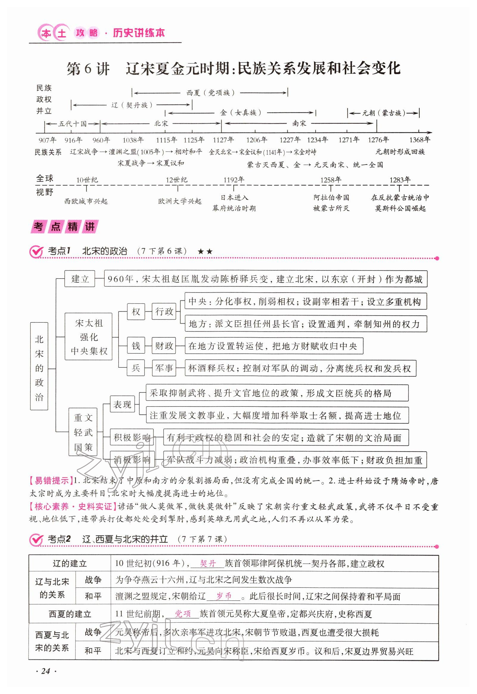 2022年本土攻略精準復習方案歷史云南專版 參考答案第24頁