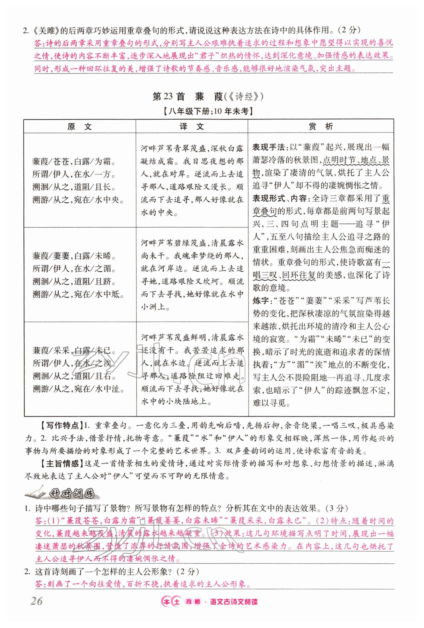 2022年本土攻略精準(zhǔn)復(fù)習(xí)方案語文云南專版 第26頁