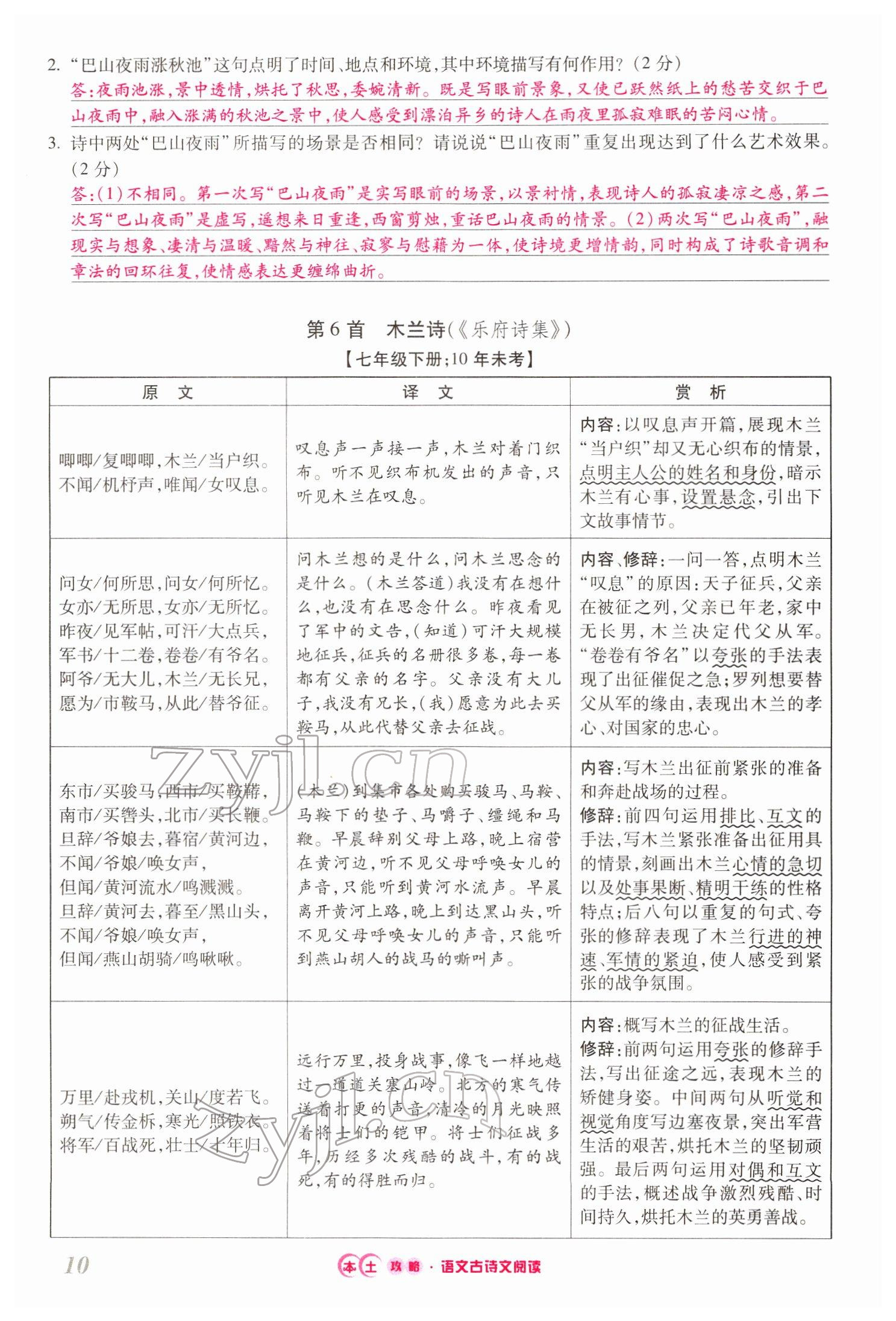 2022年本土攻略精準復(fù)習(xí)方案語文云南專版 第10頁