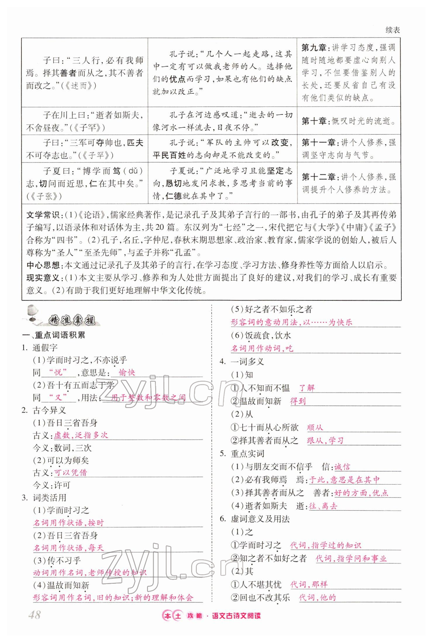 2022年本土攻略精準(zhǔn)復(fù)習(xí)方案語文云南專版 第48頁
