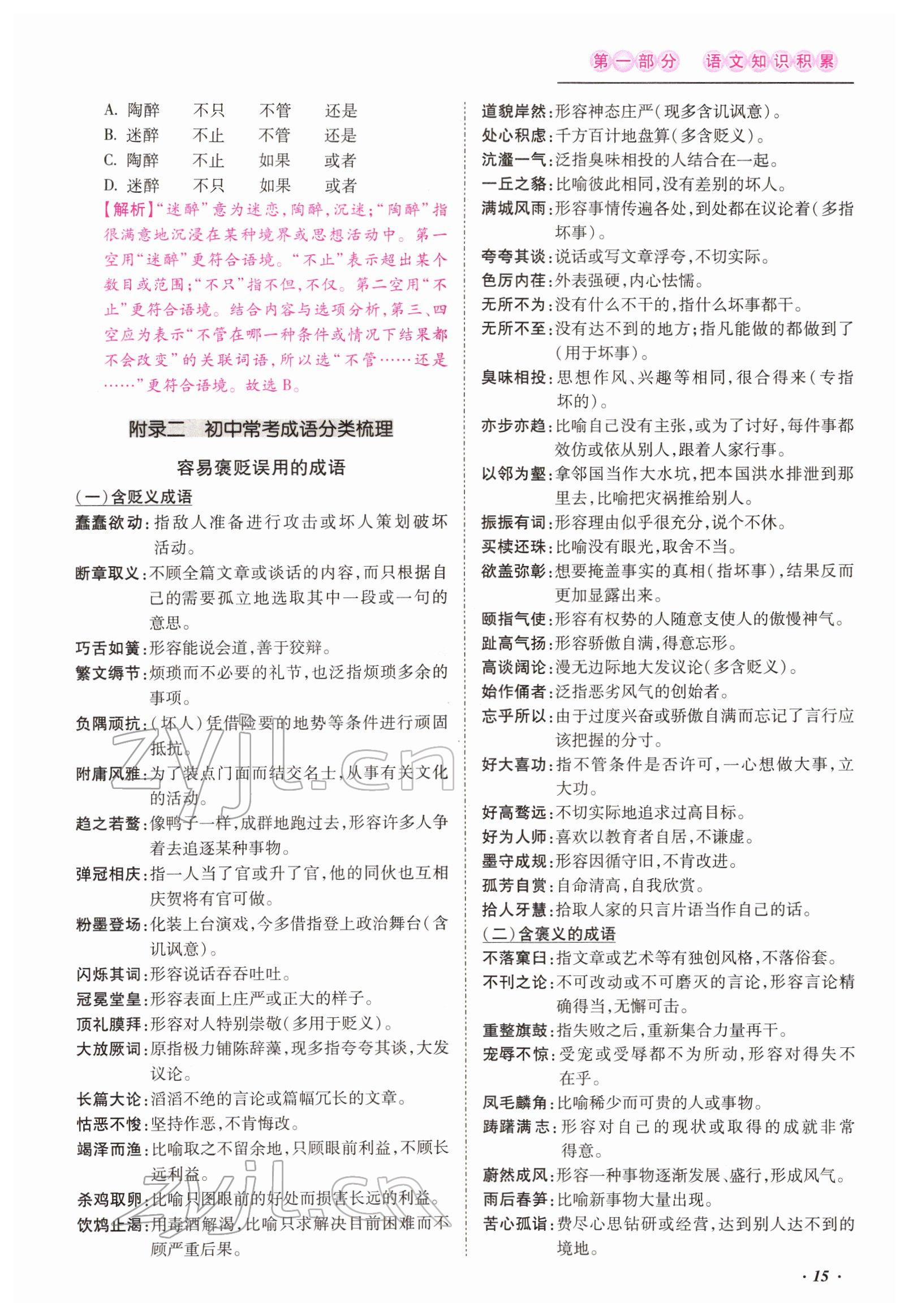 2022年本土攻略精準(zhǔn)復(fù)習(xí)方案語(yǔ)文云南專版 參考答案第37頁(yè)