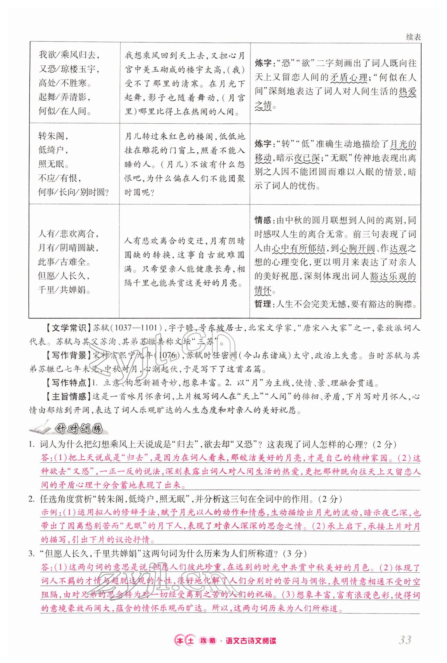 2022年本土攻略精準(zhǔn)復(fù)習(xí)方案語文云南專版 第33頁