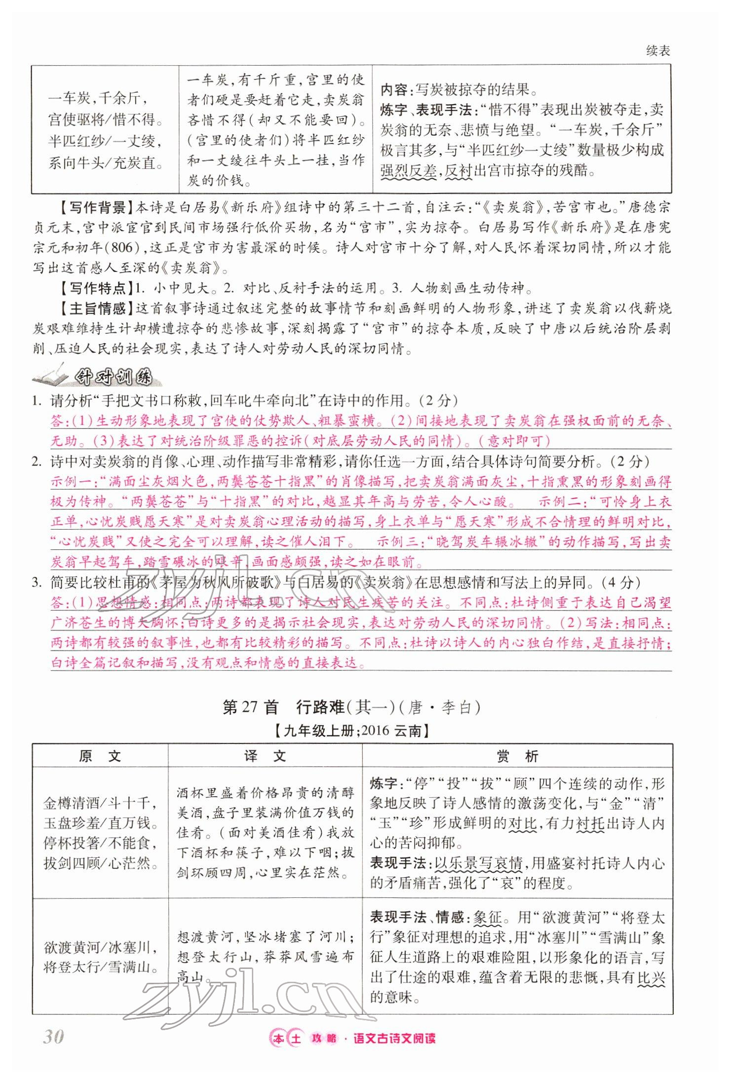 2022年本土攻略精準(zhǔn)復(fù)習(xí)方案語文云南專版 第30頁