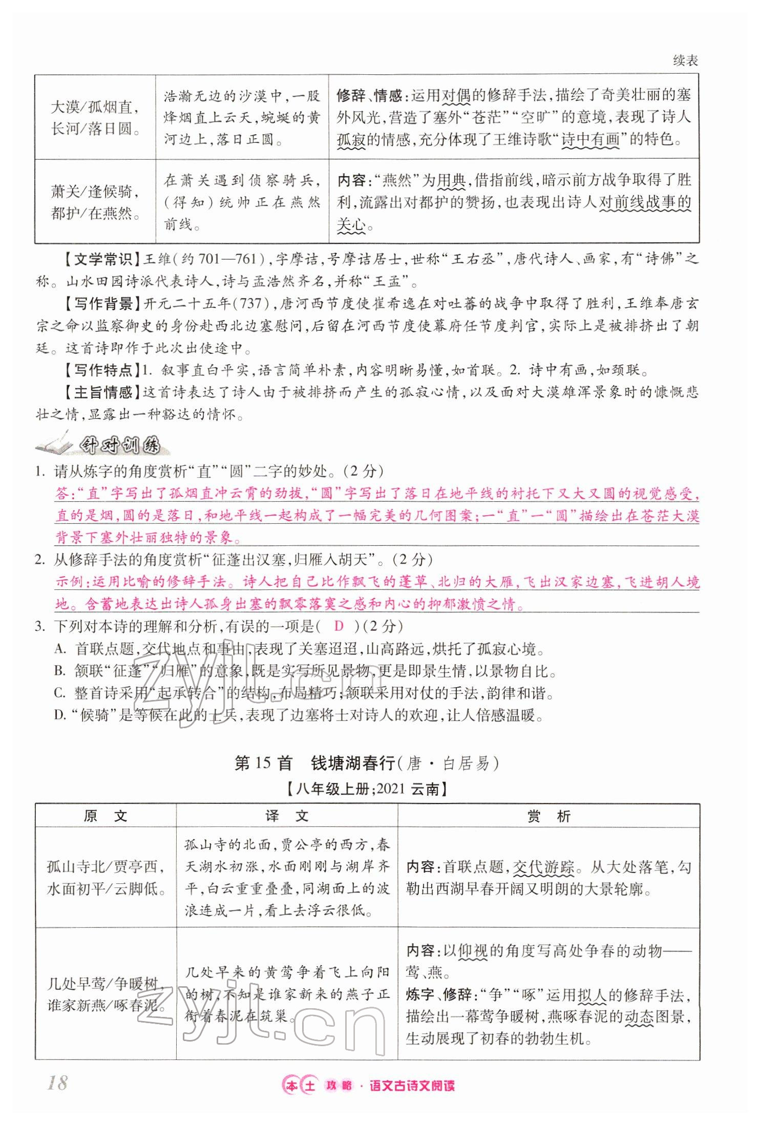 2022年本土攻略精準(zhǔn)復(fù)習(xí)方案語文云南專版 第18頁