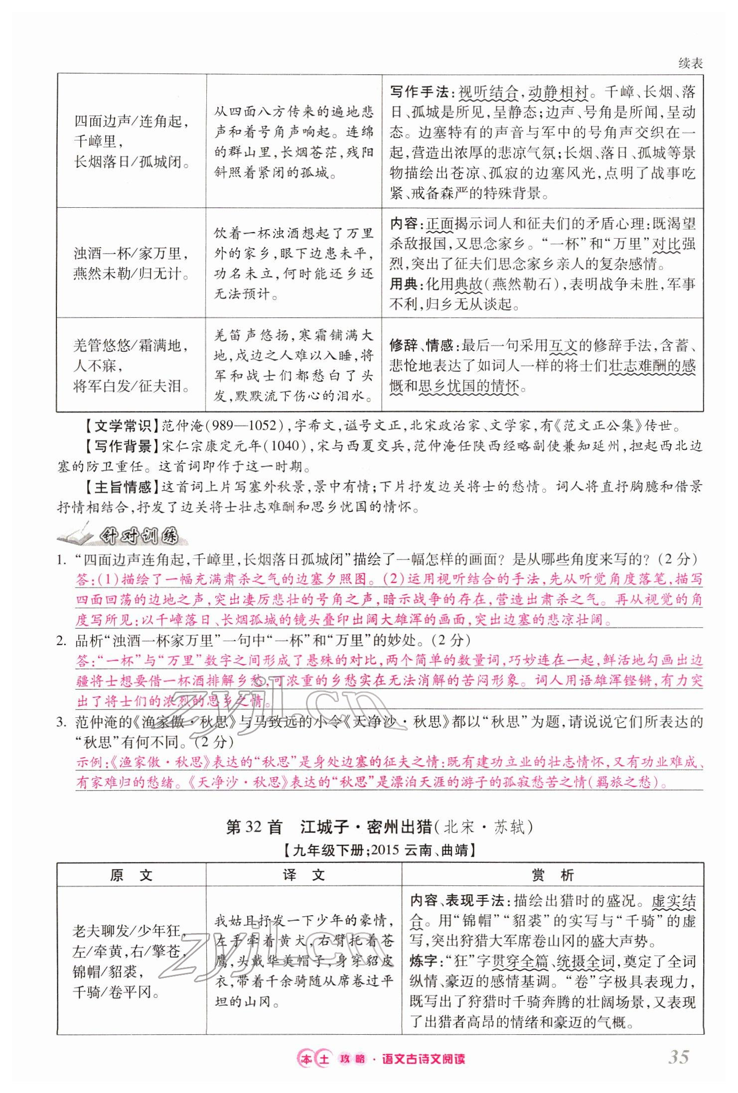 2022年本土攻略精準(zhǔn)復(fù)習(xí)方案語(yǔ)文云南專版 第35頁(yè)