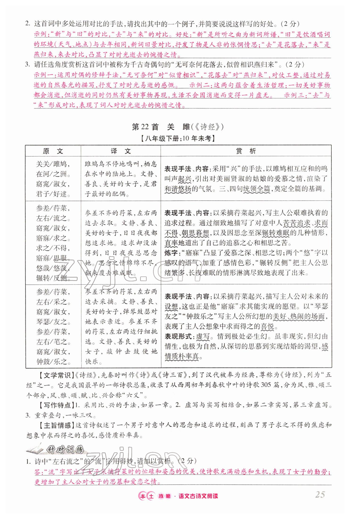 2022年本土攻略精準復習方案語文云南專版 第25頁