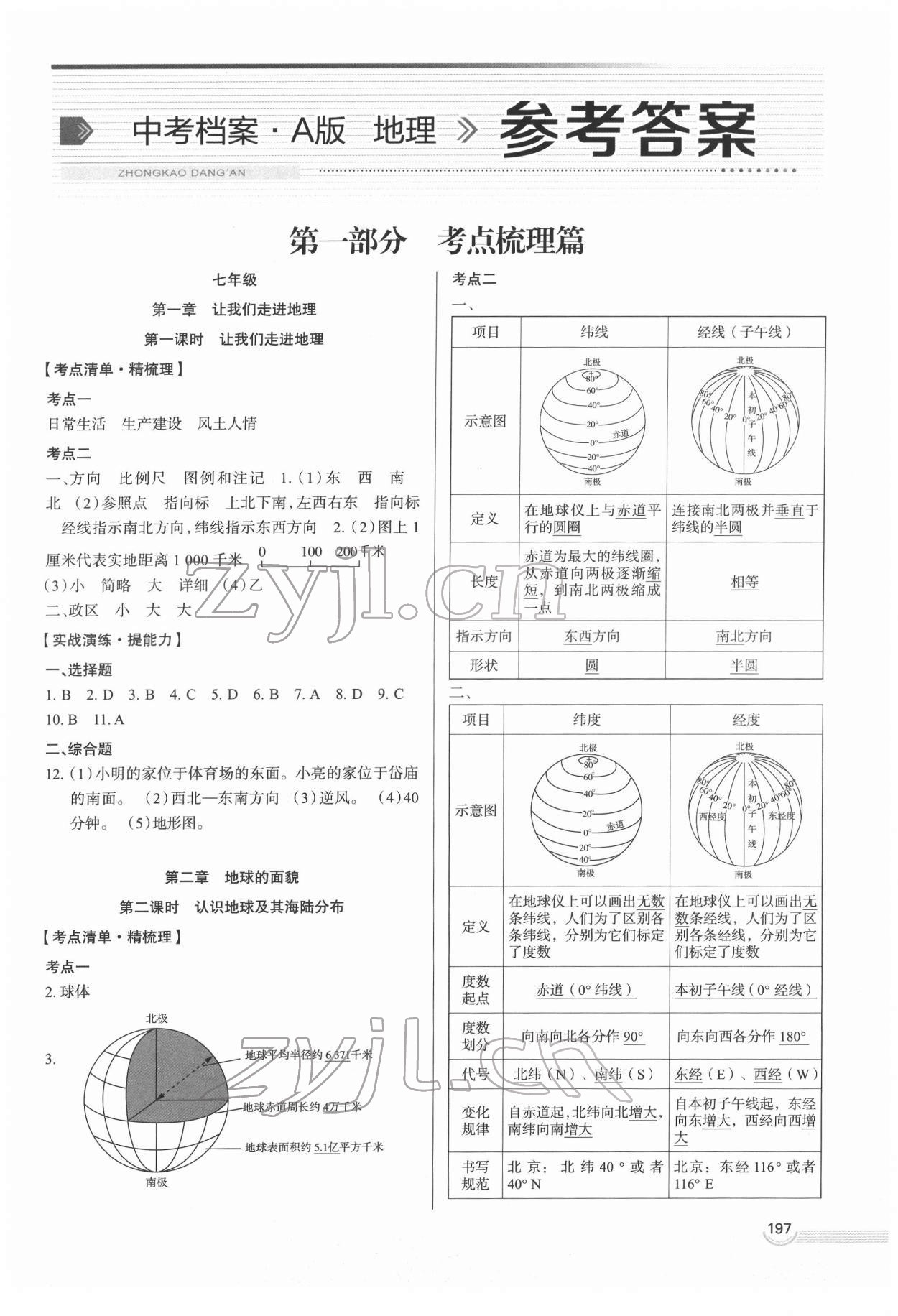 2022年中考檔案初中總復(fù)習(xí)學(xué)案導(dǎo)學(xué)青島中考地理A版 第1頁