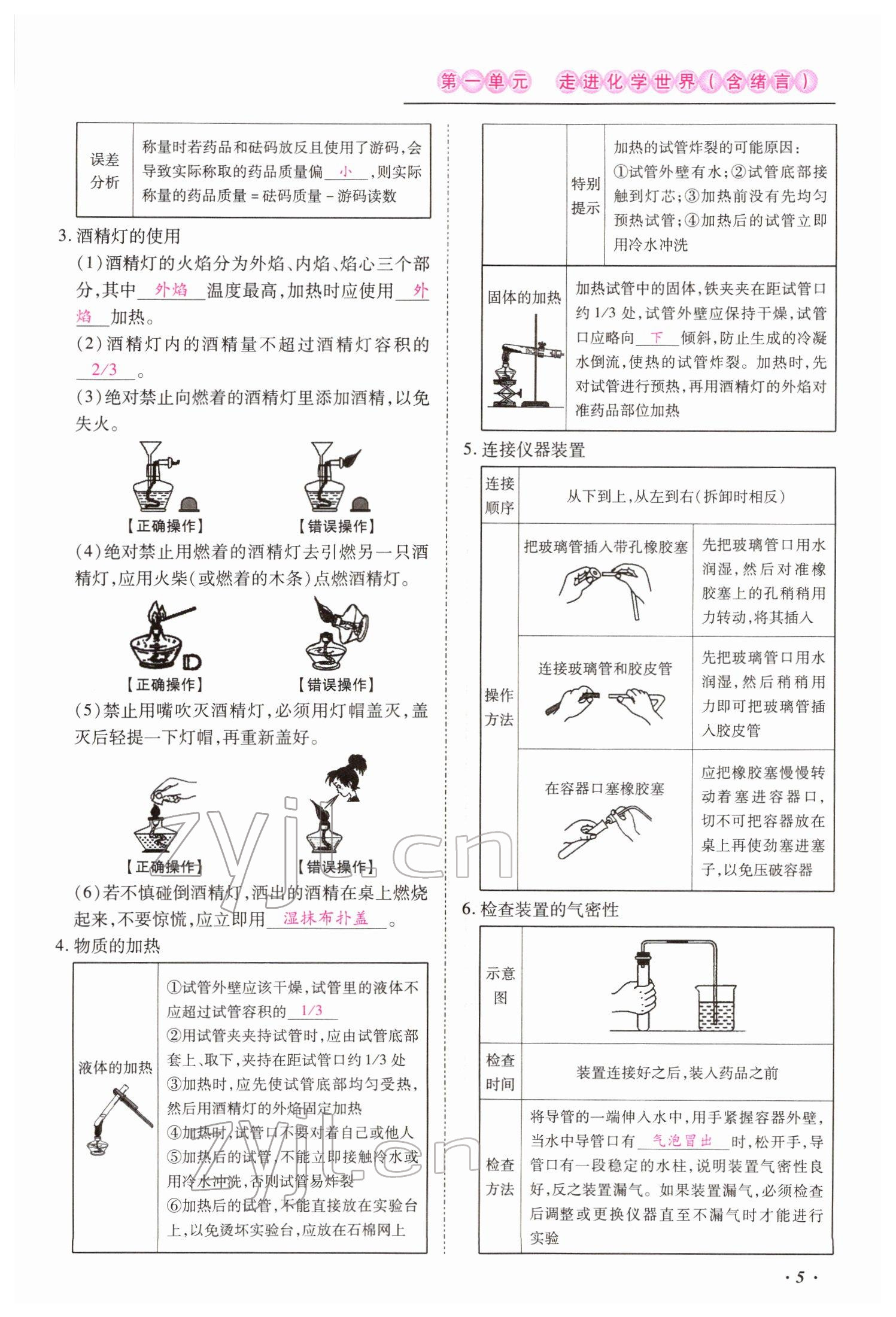 2022年本土攻略精準(zhǔn)復(fù)習(xí)方案化學(xué)云南專(zhuān)版 參考答案第5頁(yè)