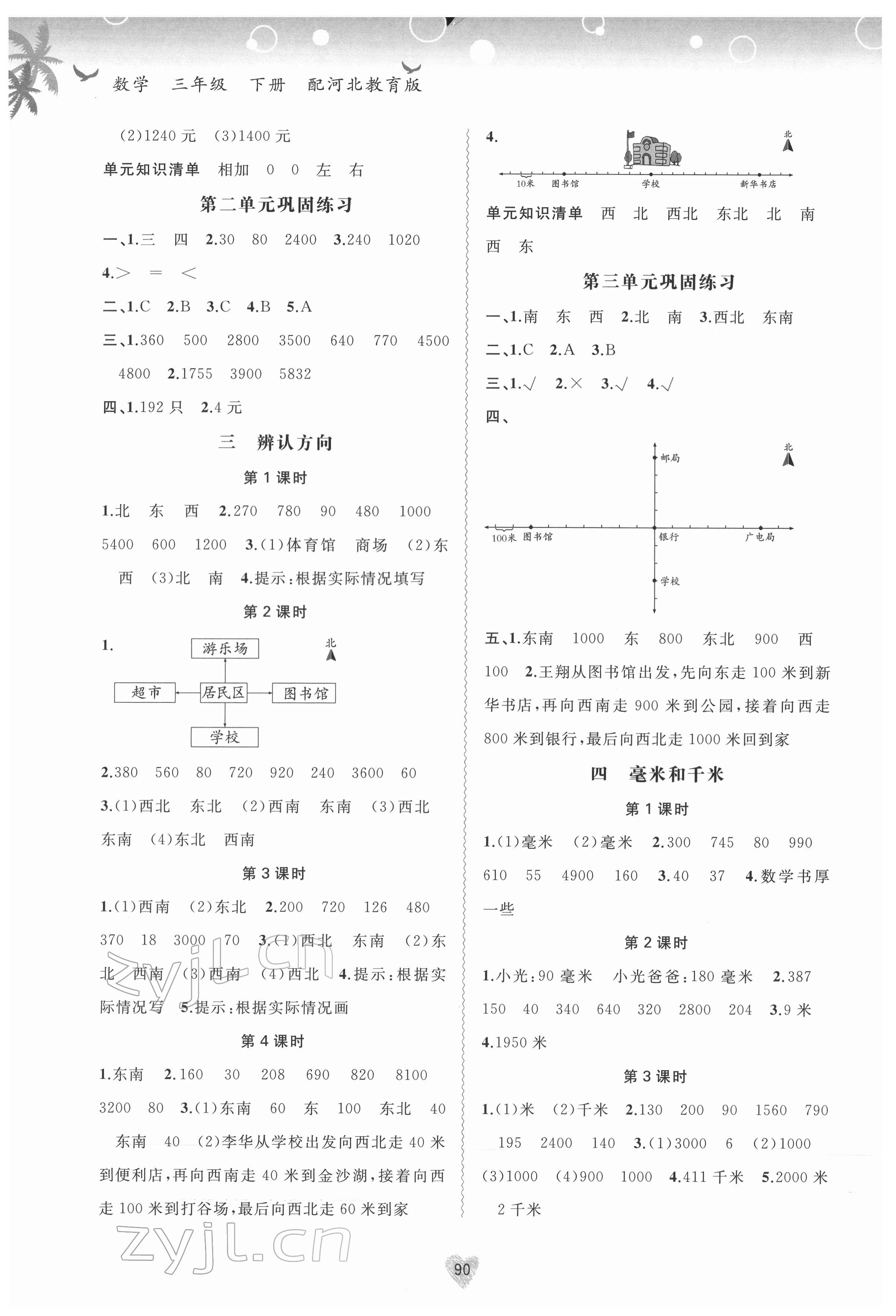 2022年新課程學(xué)習(xí)與測(cè)評(píng)同步學(xué)習(xí)三年級(jí)數(shù)學(xué)下冊(cè)河北教育版 第2頁(yè)