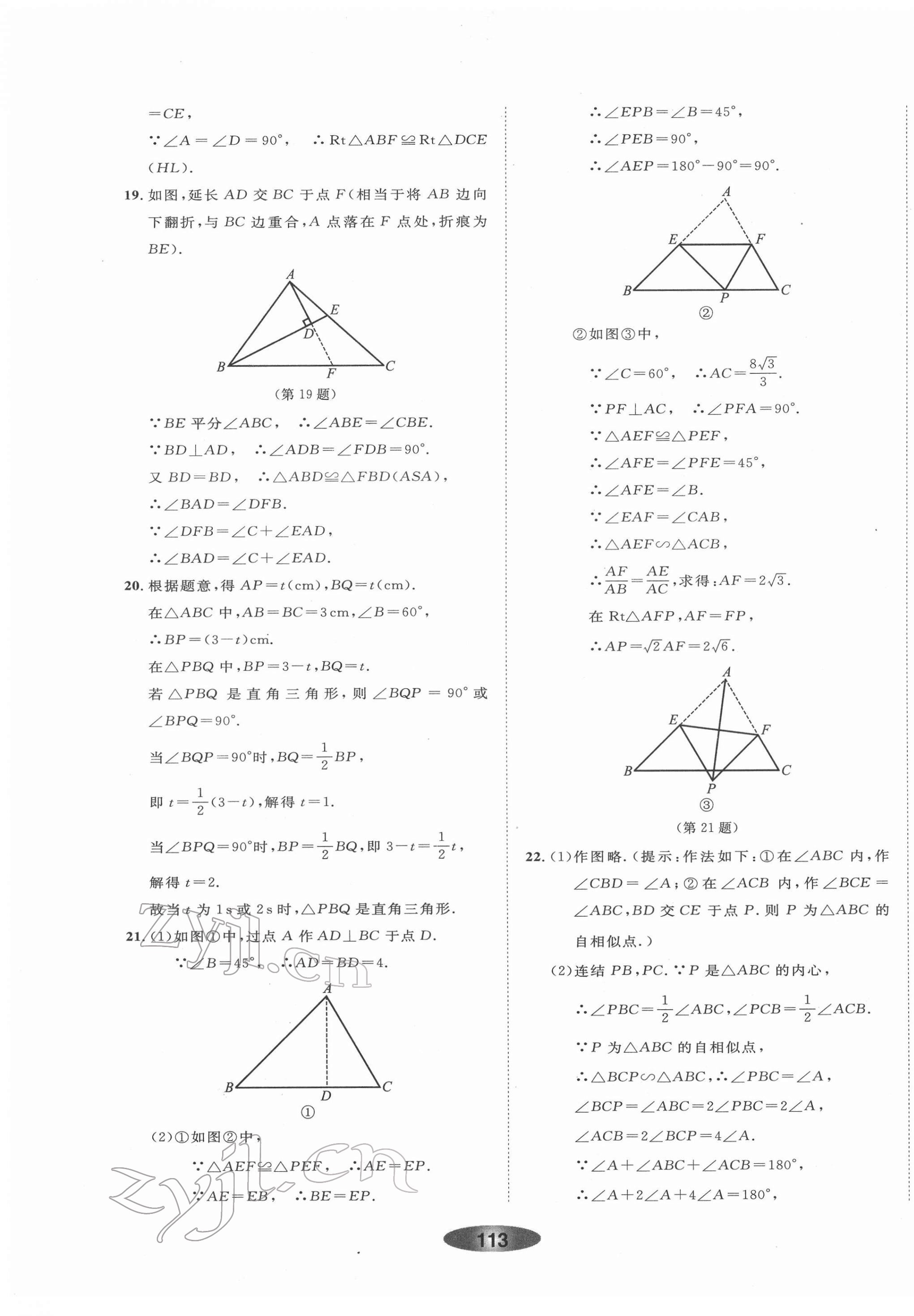 2022年同步练习总复习数学浙教版&nbsp;参考答案第5页