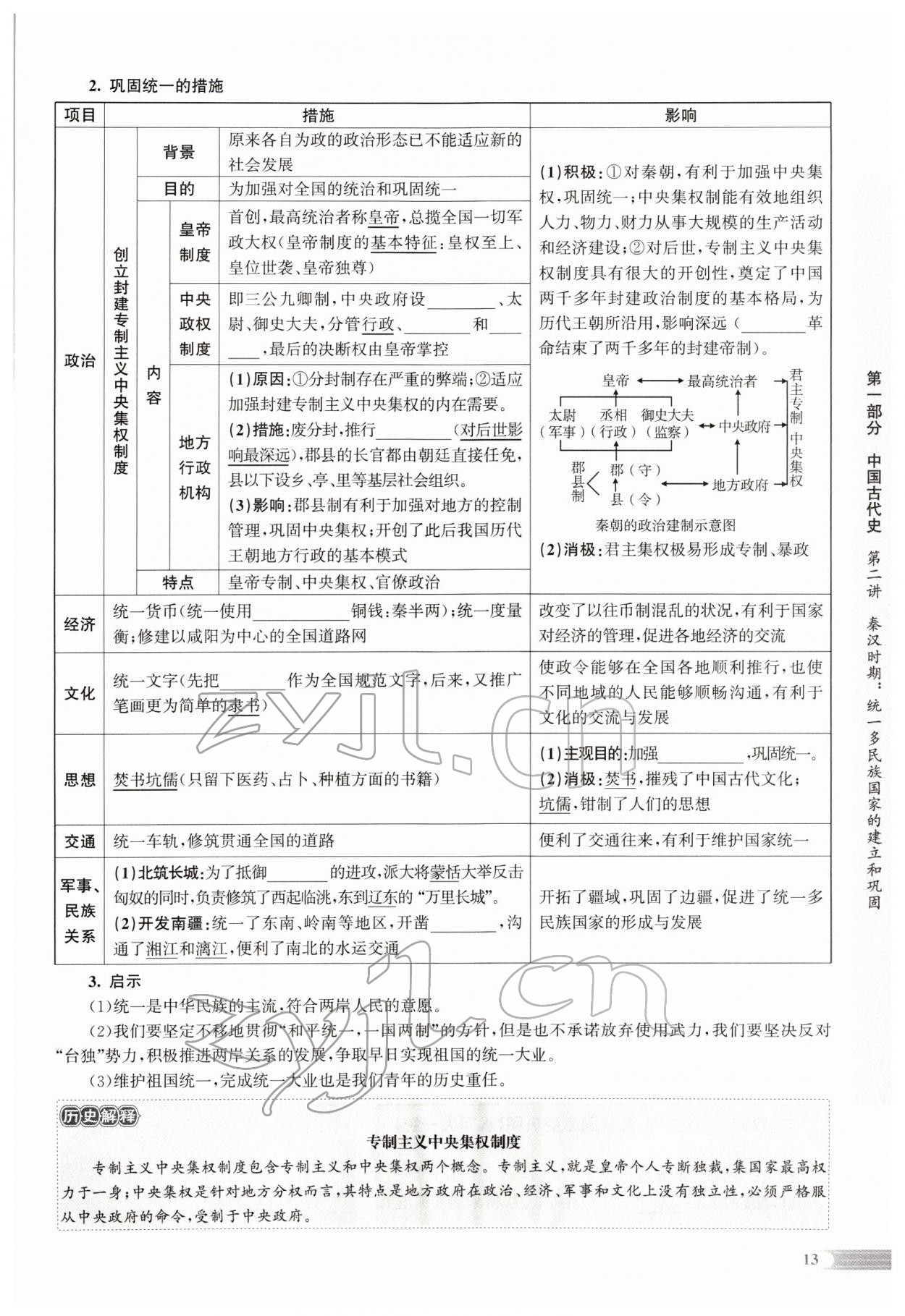 2022年中考啟航歷史人教版 參考答案第21頁