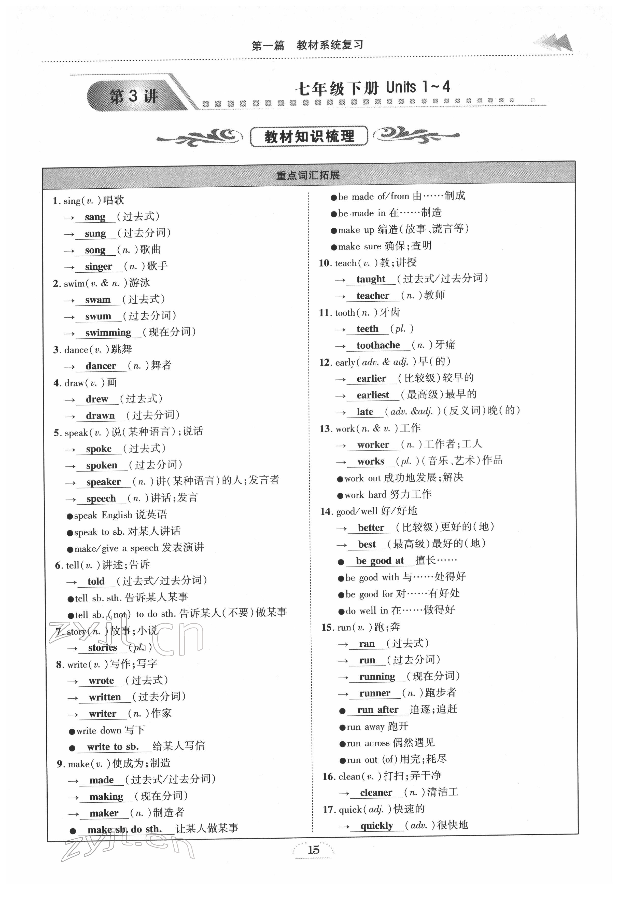 2022年中考全接觸中考試題突破英語四川專版 參考答案第25頁