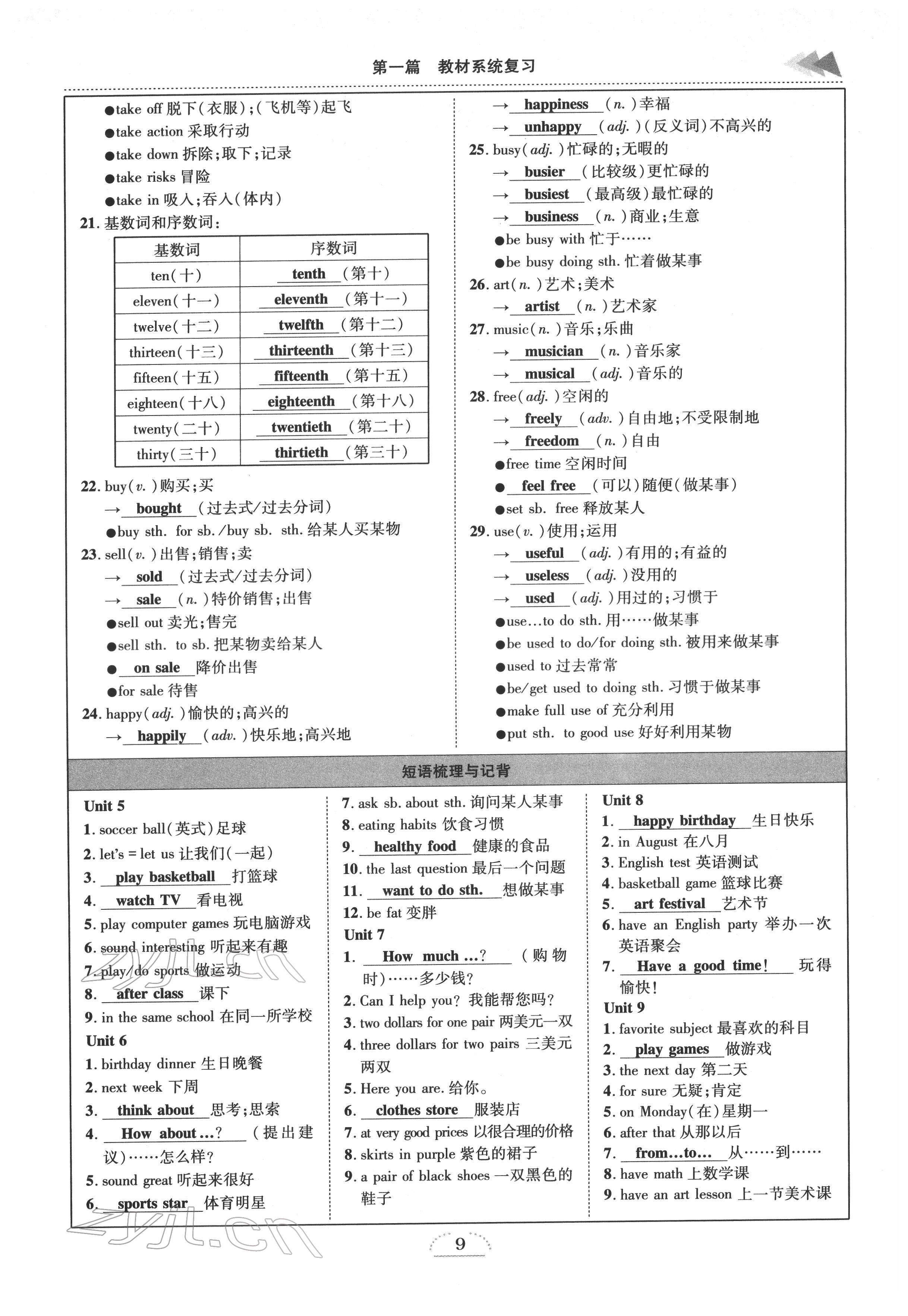 2022年中考全接觸中考試題突破英語四川專版 參考答案第13頁