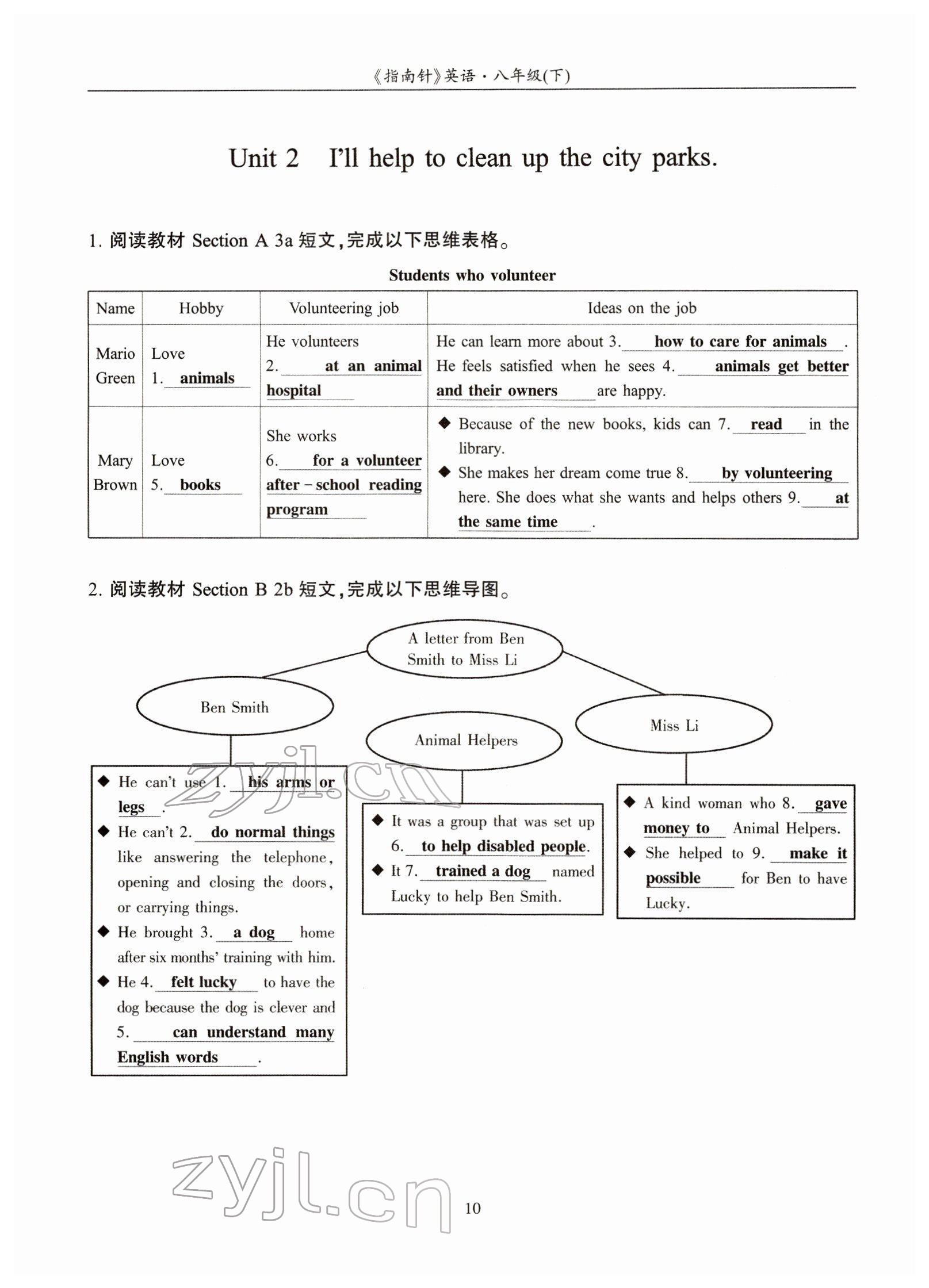 2022年指南針高分必備八年級(jí)英語(yǔ)下冊(cè)人教版四川專版 參考答案第29頁(yè)