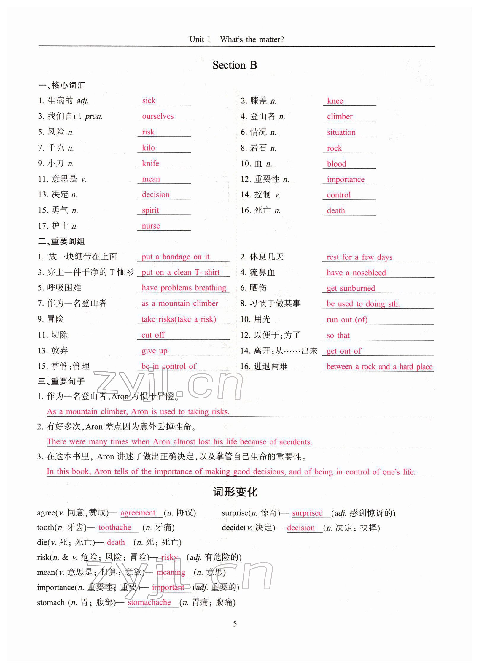 2022年指南針高分必備八年級英語下冊人教版四川專版 參考答案第17頁