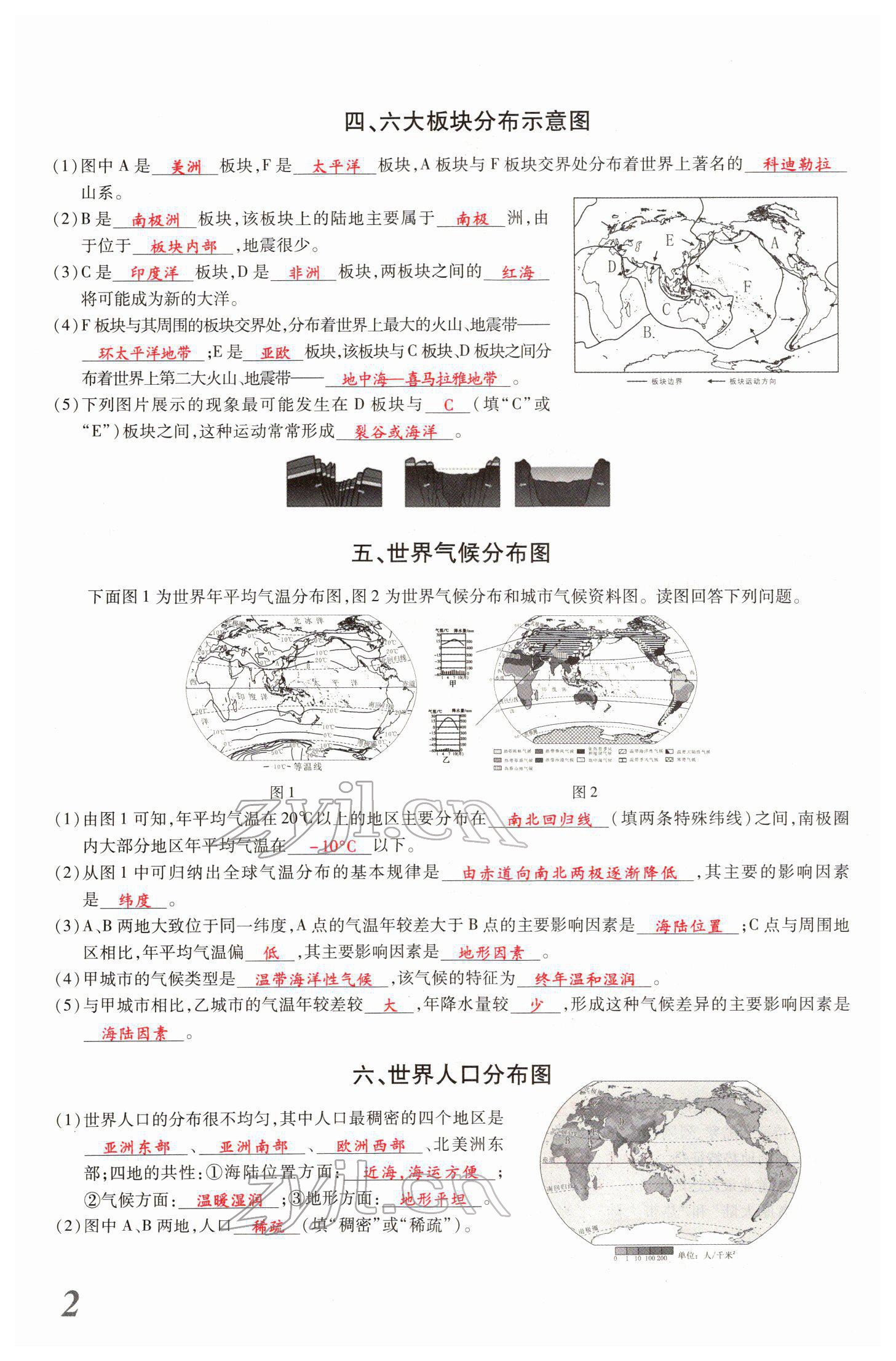 2022年新思路黑龍江教育出版社地理河南 參考答案第6頁