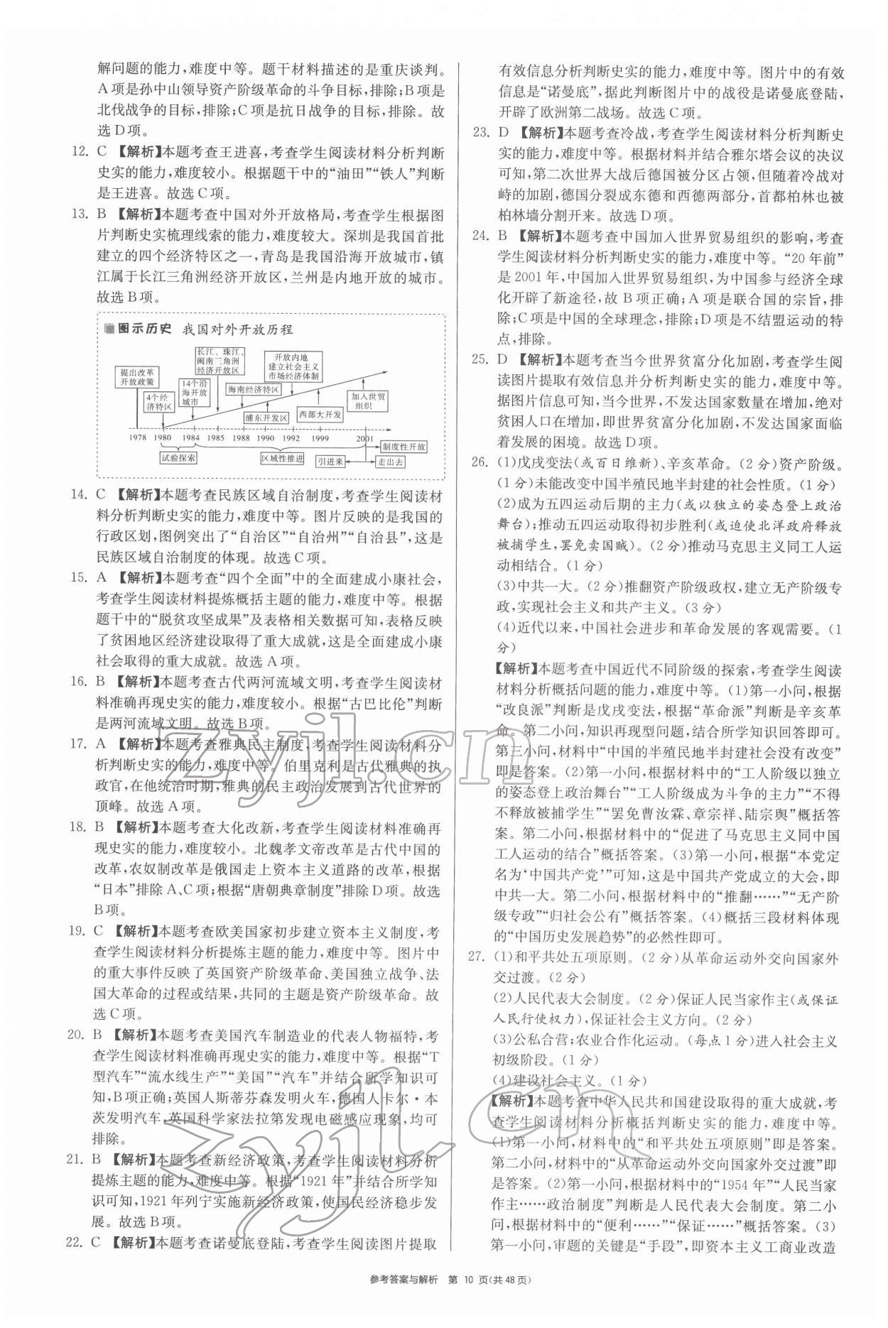 2022年春雨教育考必胜江苏13大市中考试卷精选历史 第10页