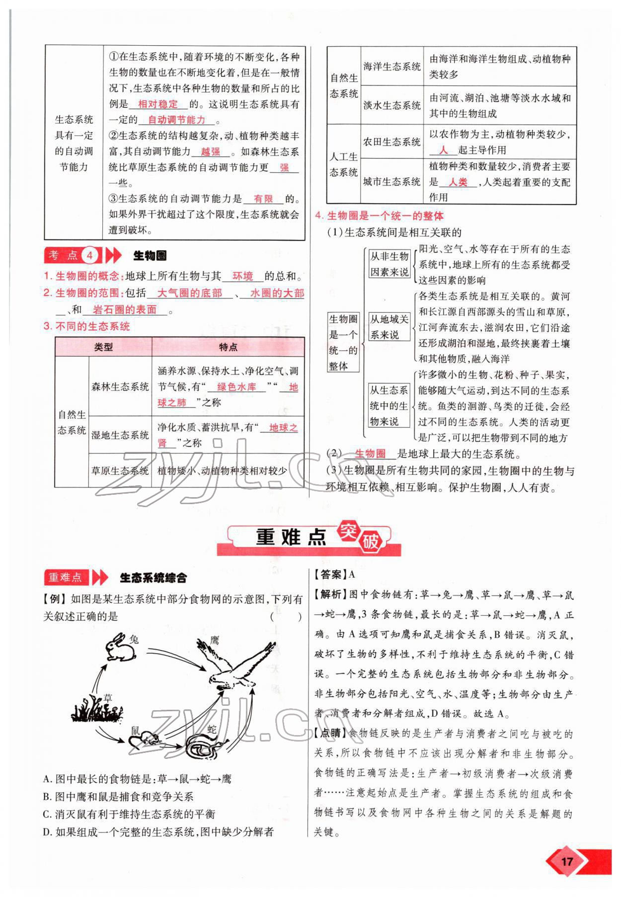 2022年新思路黑龍江教育出版社生物河南專版 參考答案第30頁