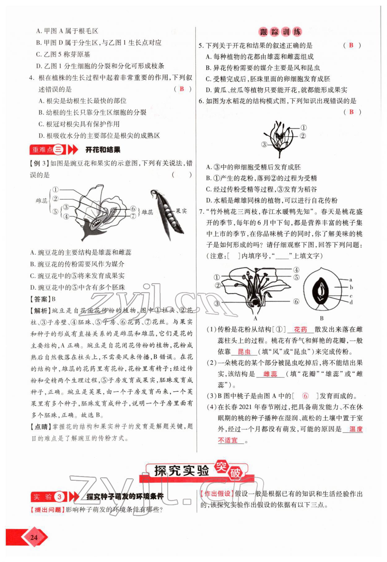 2022年新思路黑龍江教育出版社生物河南專版 參考答案第44頁