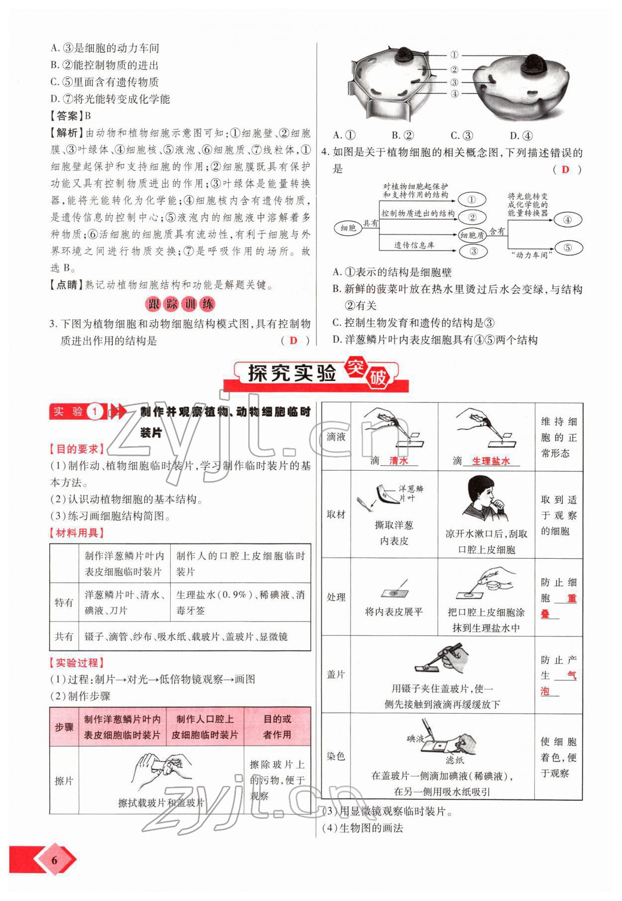 2022年新思路黑龍江教育出版社生物河南專版 參考答案第8頁(yè)