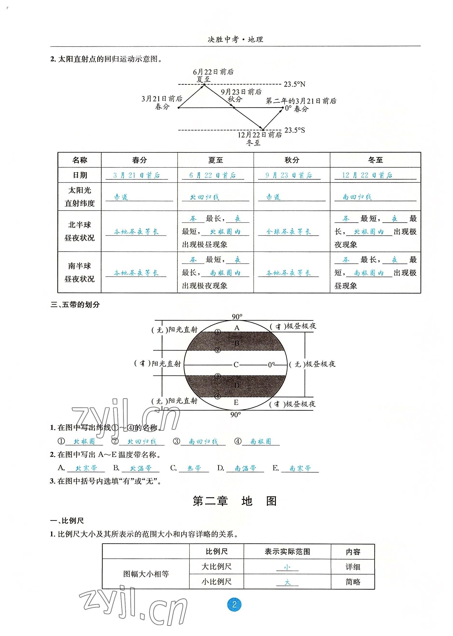 2022年決勝中考地理南充專版 參考答案第10頁