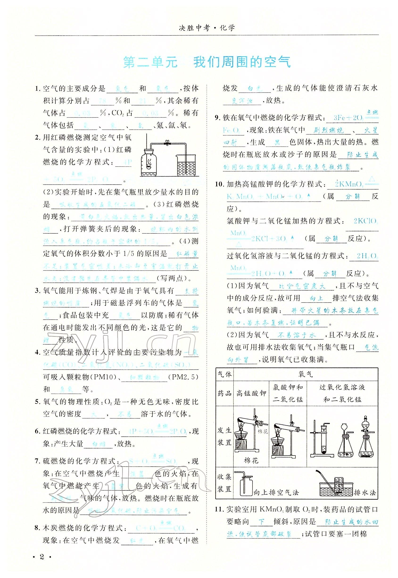 2022年決勝中考化學(xué)南充專版 參考答案第6頁