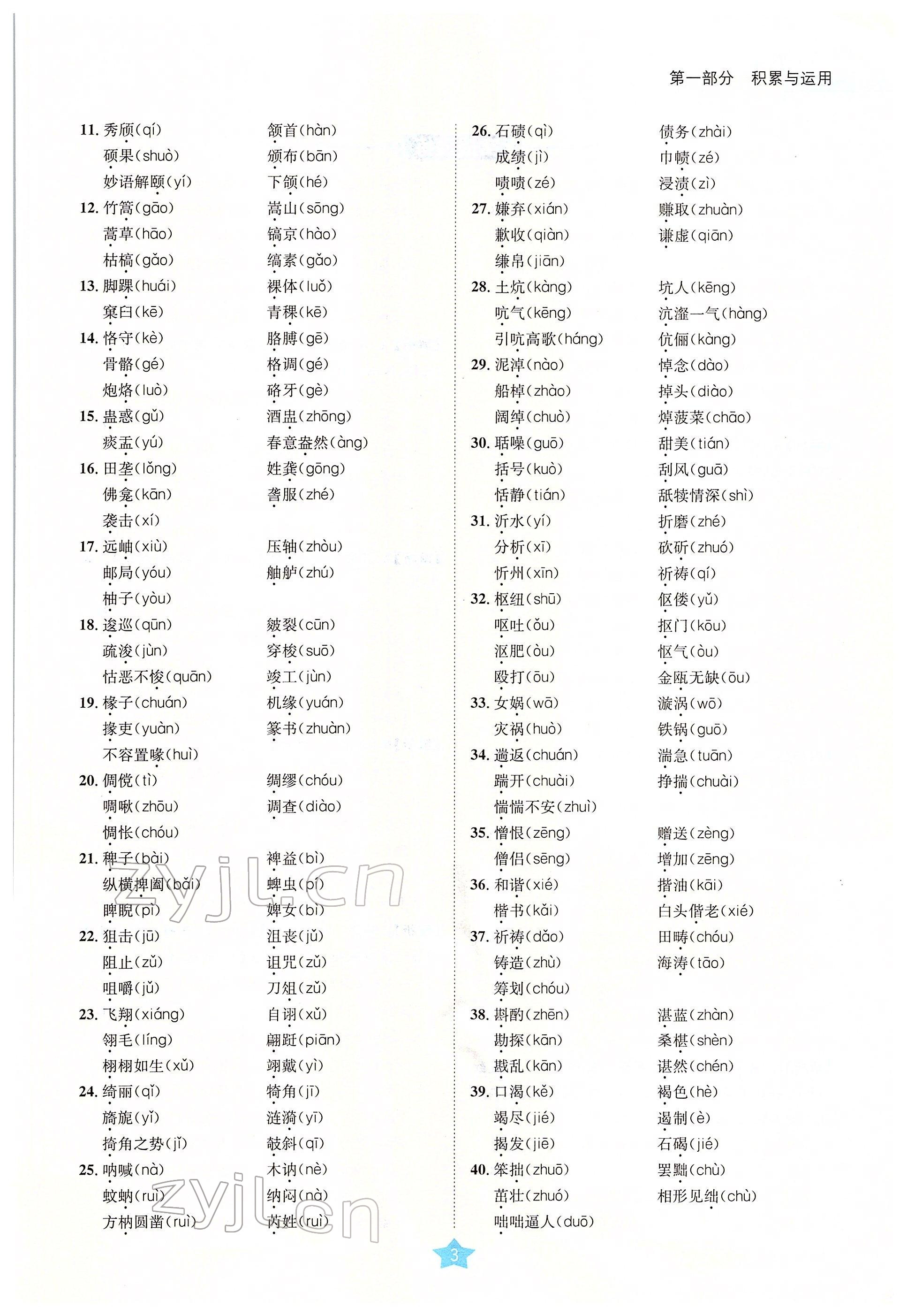 2022年决胜中考语文南充专版 参考答案第31页