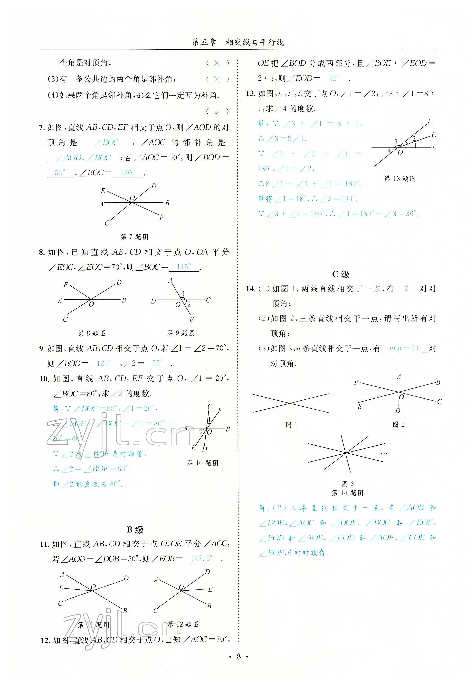 2022年蓉城學(xué)霸七年級(jí)數(shù)學(xué)下冊(cè)人教版 參考答案第13頁