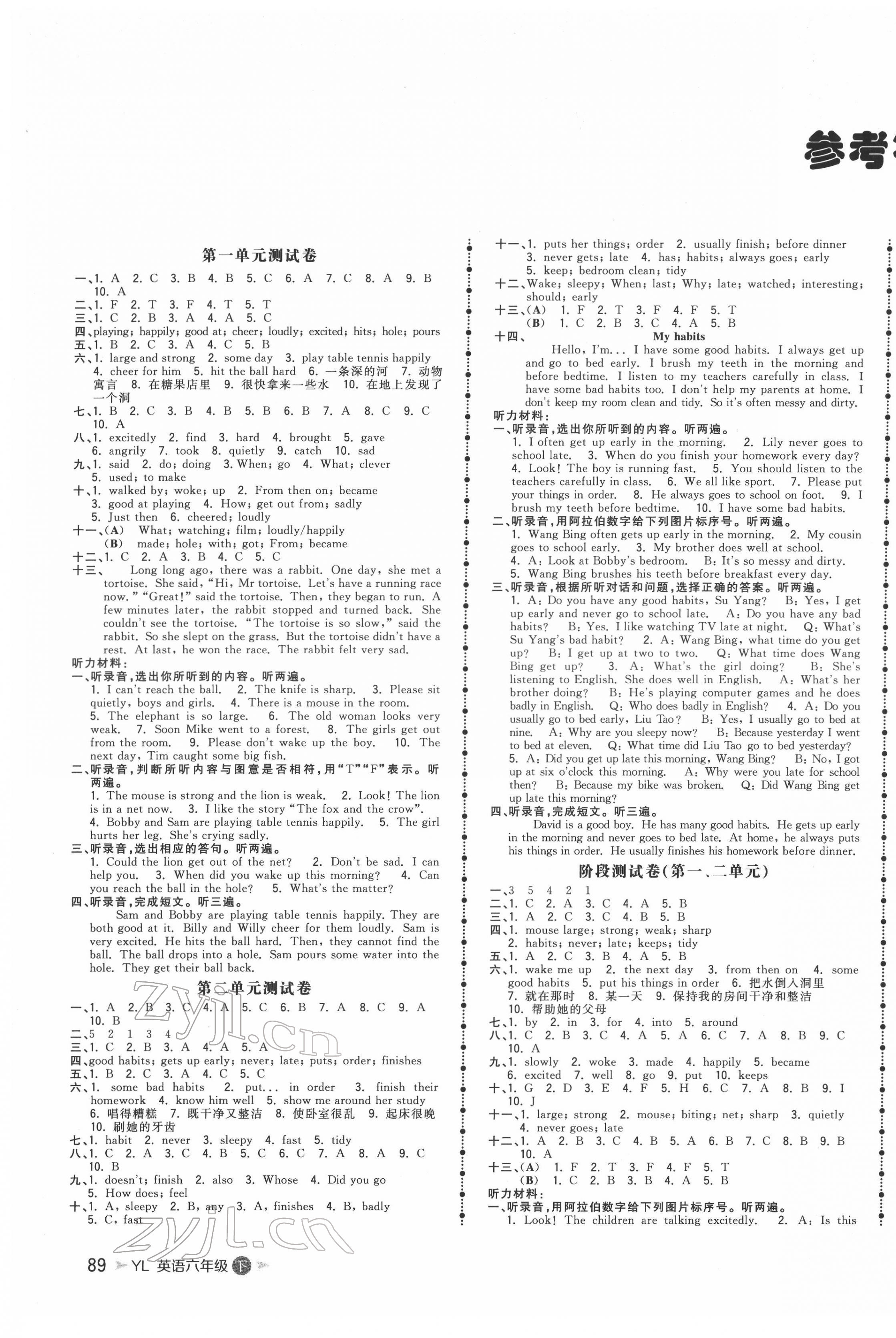 2022年智慧翔夺冠金卷六年级英语下册译林版 第1页