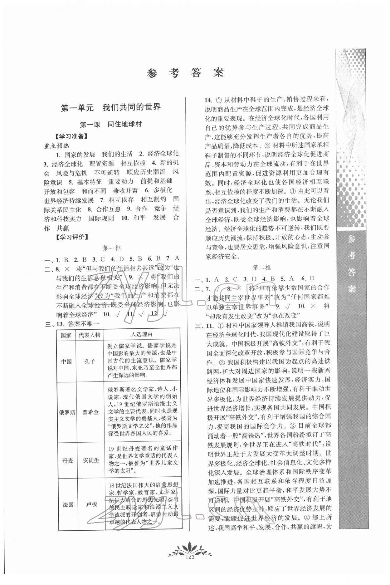 2022年新課程自主學(xué)習(xí)與測(cè)評(píng)九年級(jí)道德與法治下冊(cè)人教版 第1頁(yè)