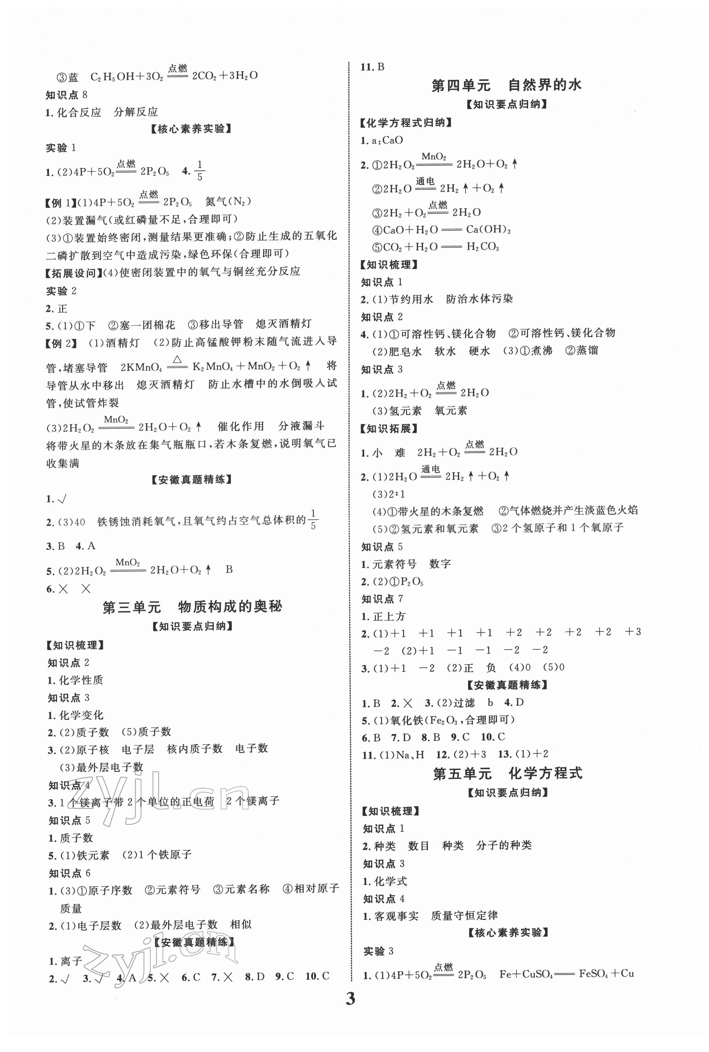 2022年中考新突破化學(xué)人教版安徽專版 第3頁