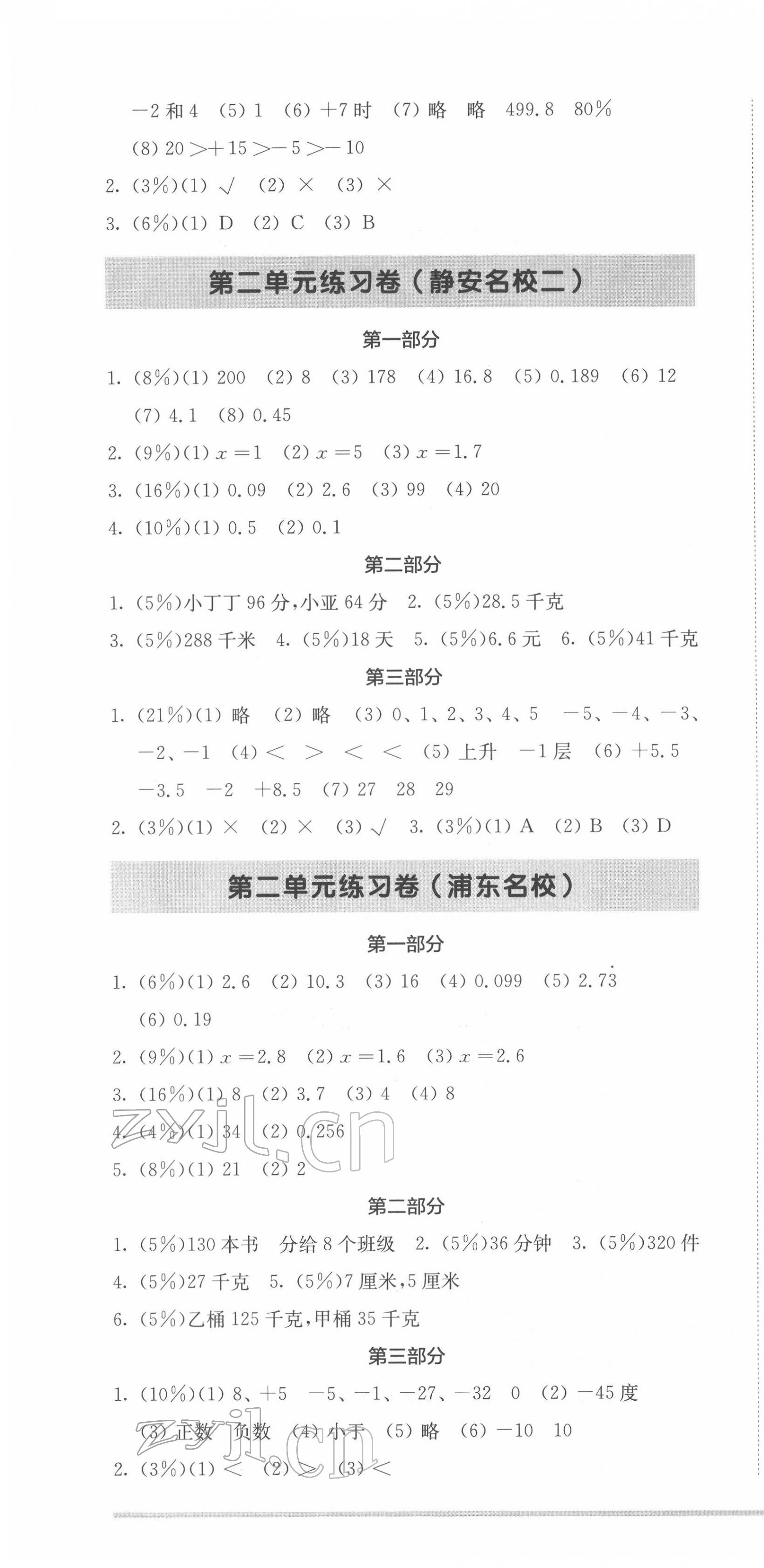 2022年上海名校名卷五年級數(shù)學(xué)第二學(xué)期滬教版五四制 第4頁