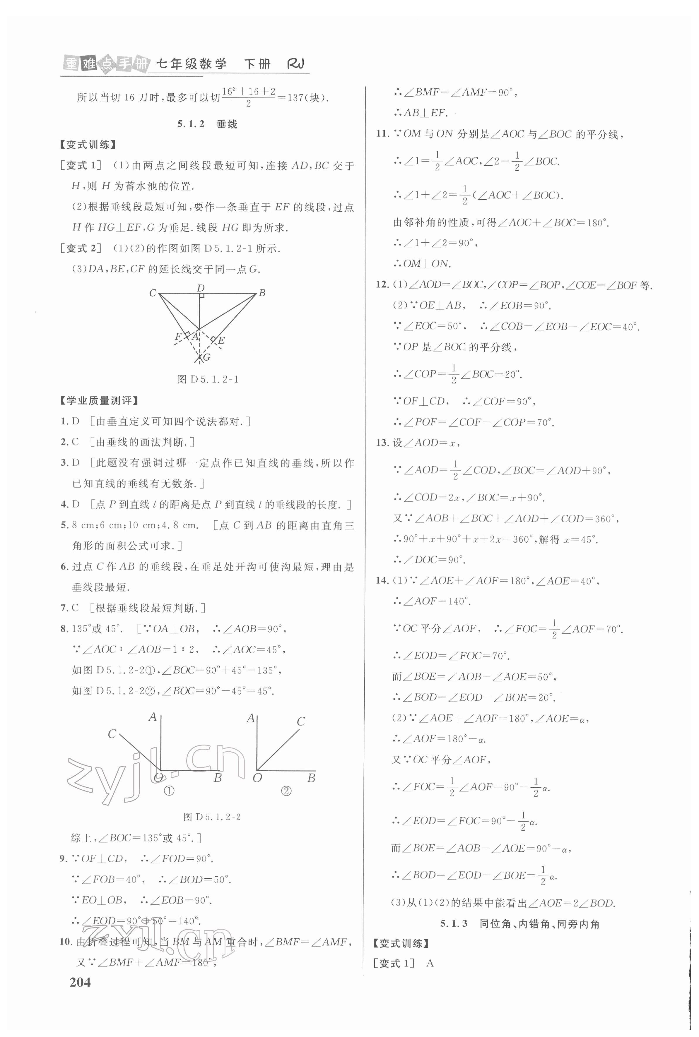 2022年重難點(diǎn)手冊七年級數(shù)學(xué)下冊人教版 第2頁