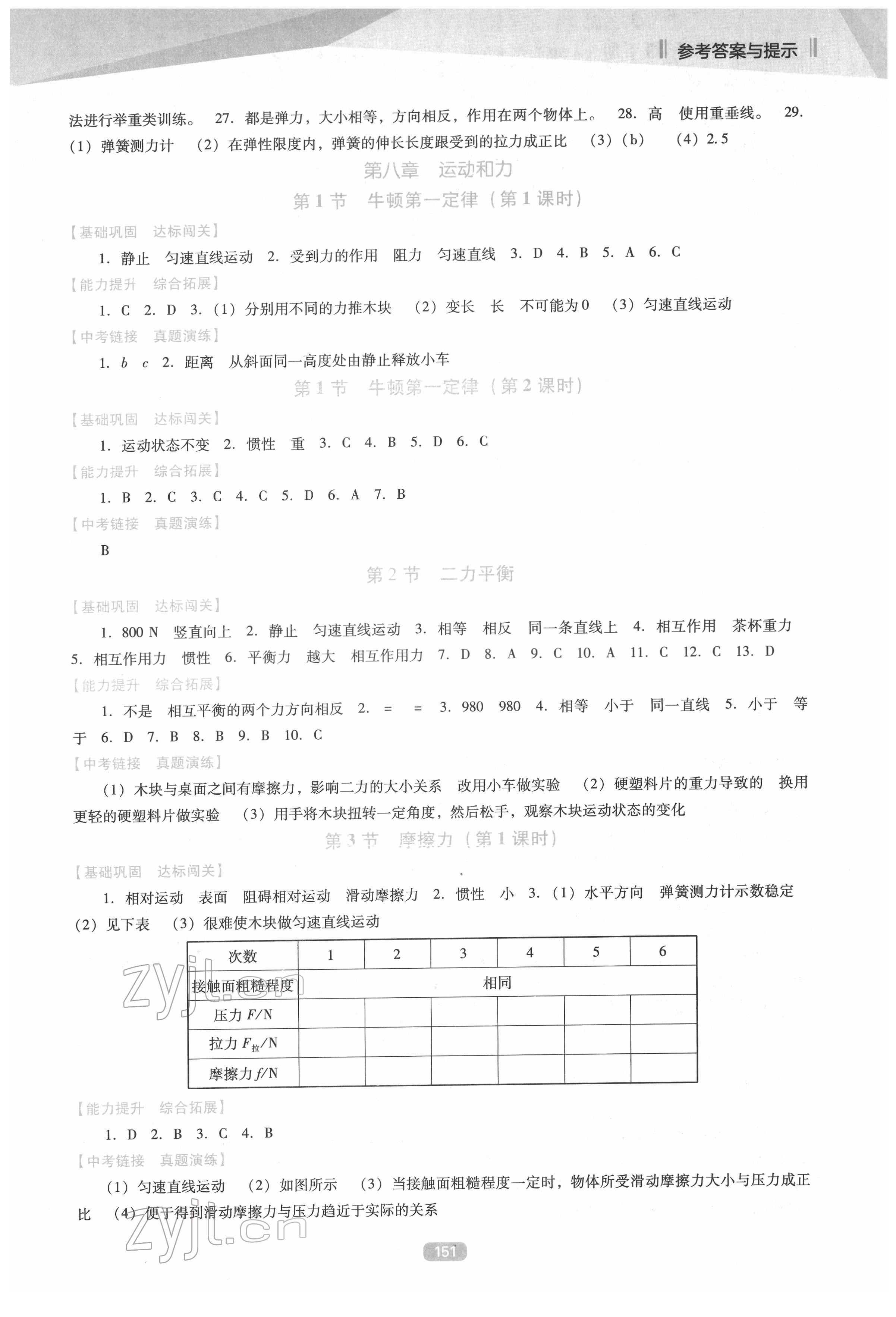 2022年新课程能力培养八年级物理下册人教版D版 第3页