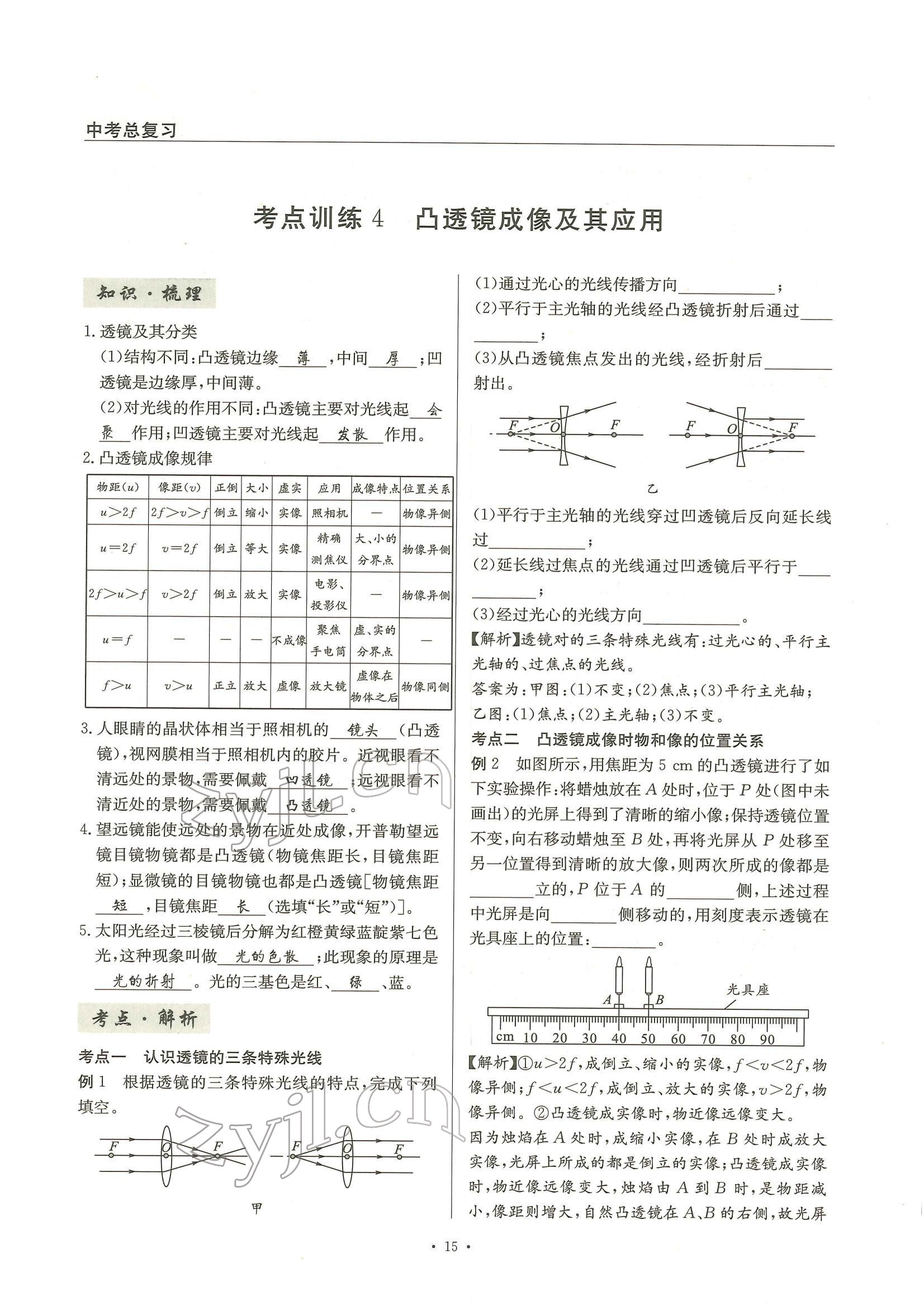 2022年物理風(fēng)向標(biāo)中考總復(fù)習(xí) 參考答案第15頁(yè)